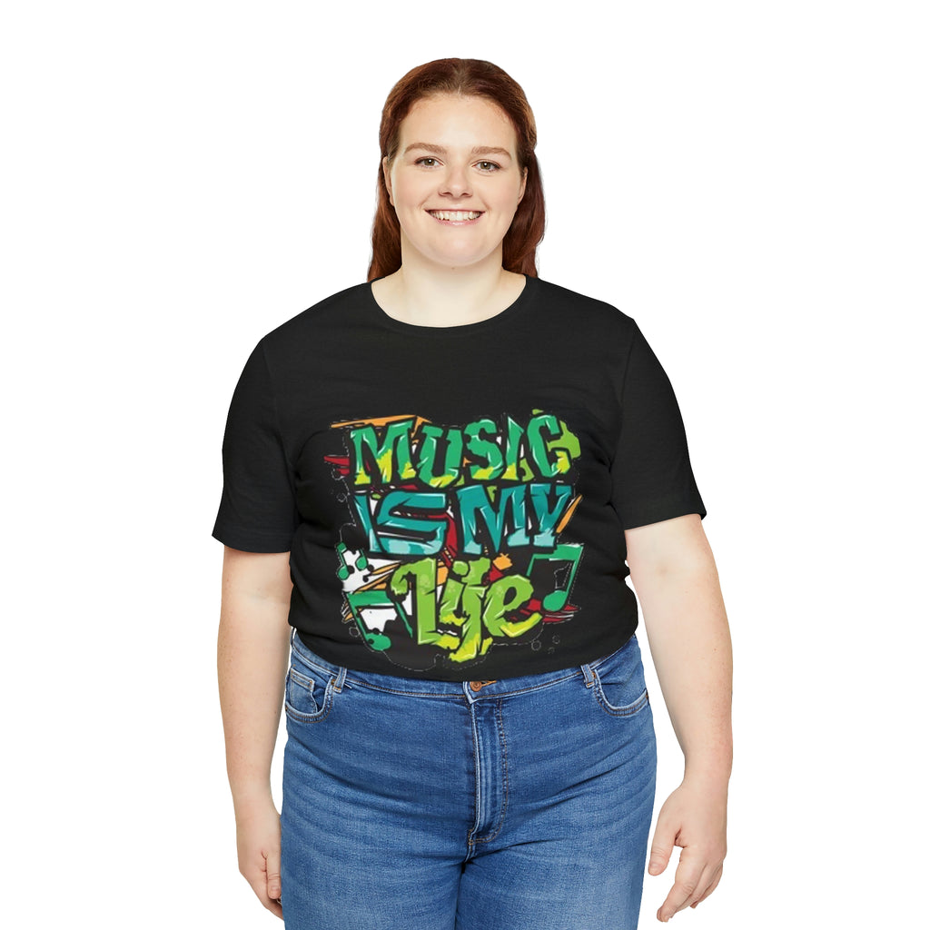 Music is my life- Jersey Short Sleeve Tee