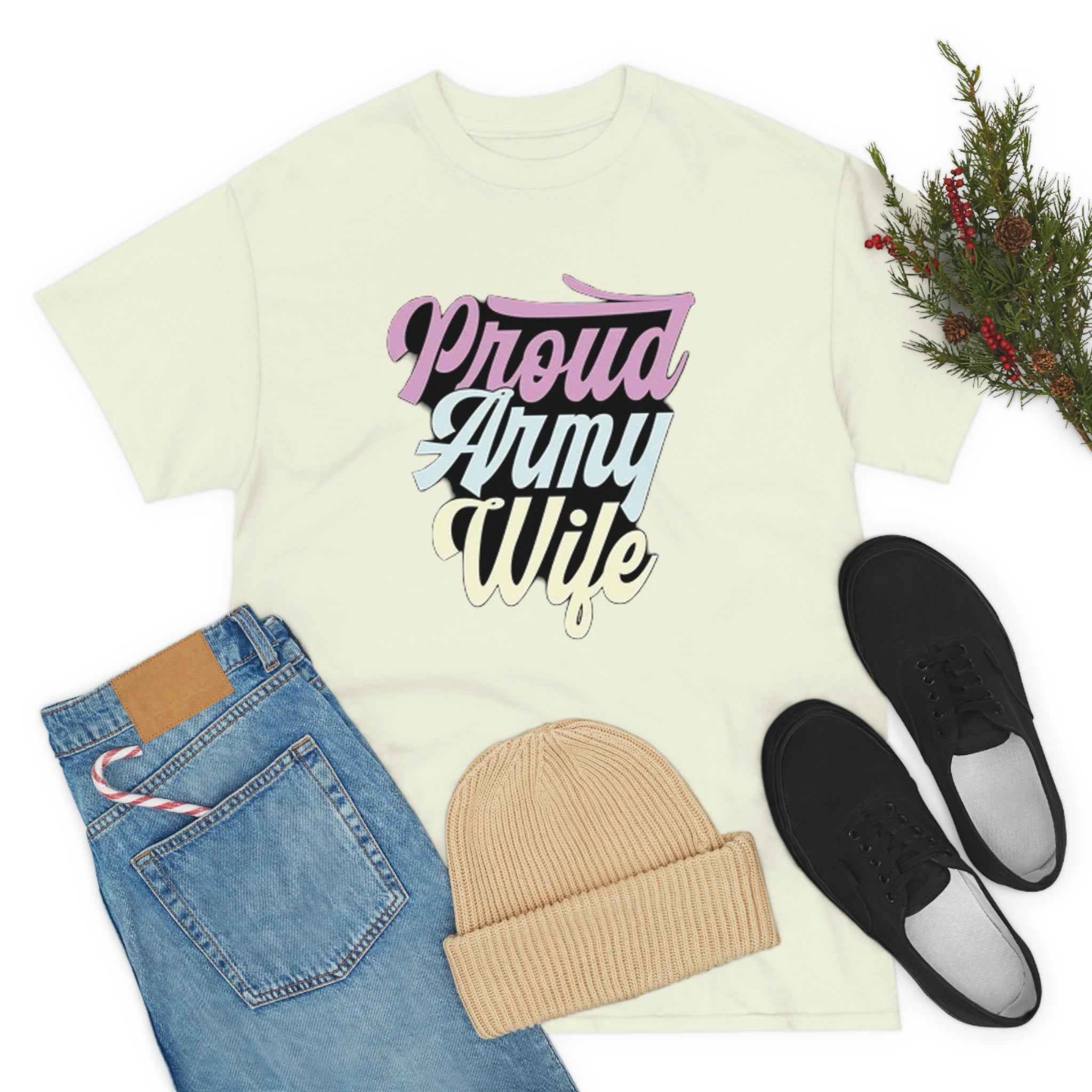 Proud army wife— Heavy Cotton Tee