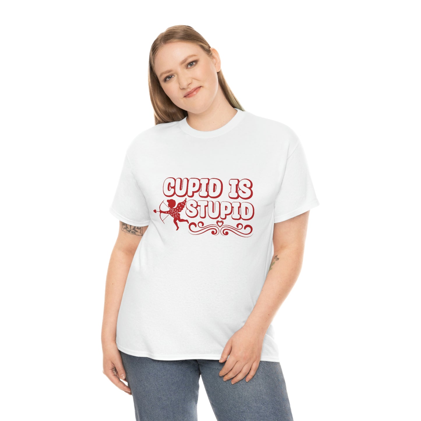 Cupid is stupid- Unisex Heavy Cotton Tee