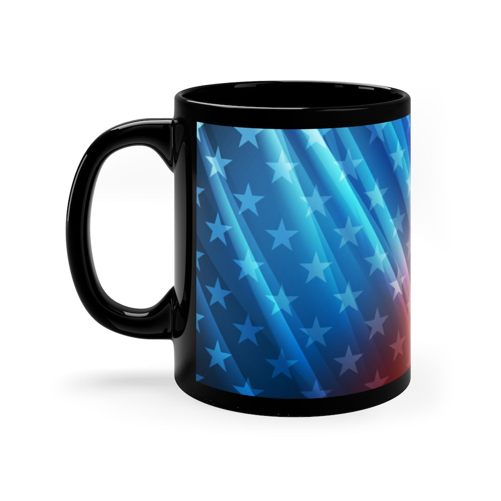 USA 11oz Black coffee Mug