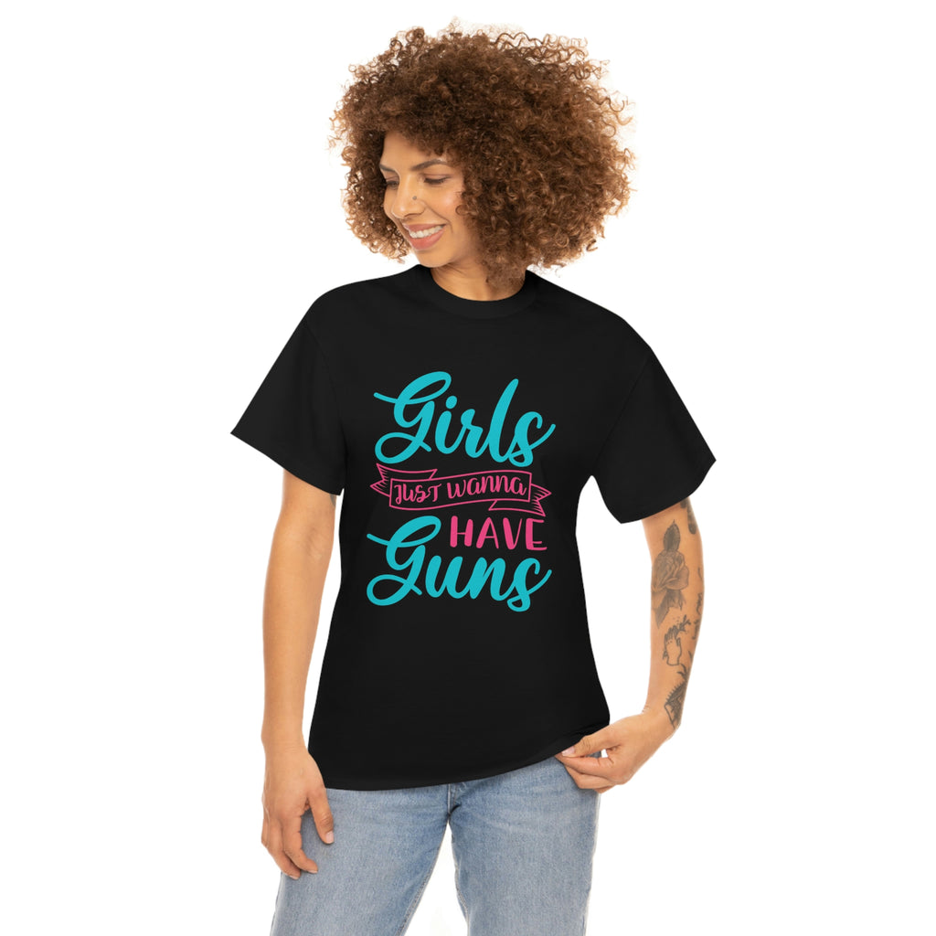 Girls with guns-  Heavy Cotton Tee