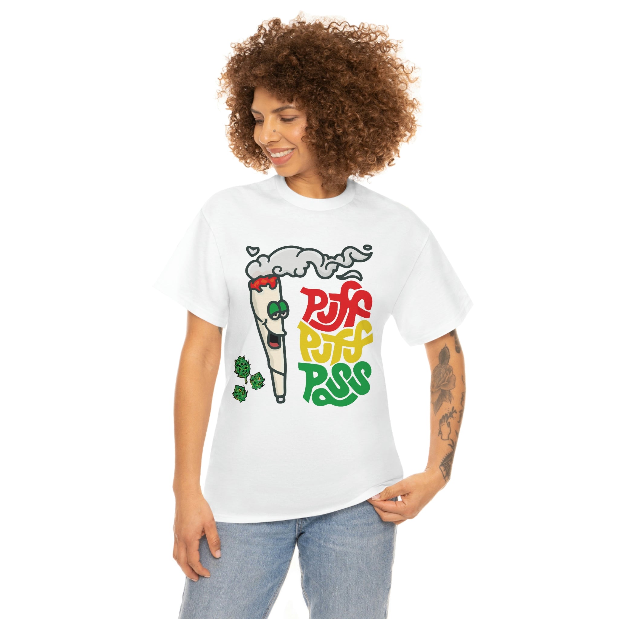 Weed- puff pass- Unisex Heavy Cotton Tee