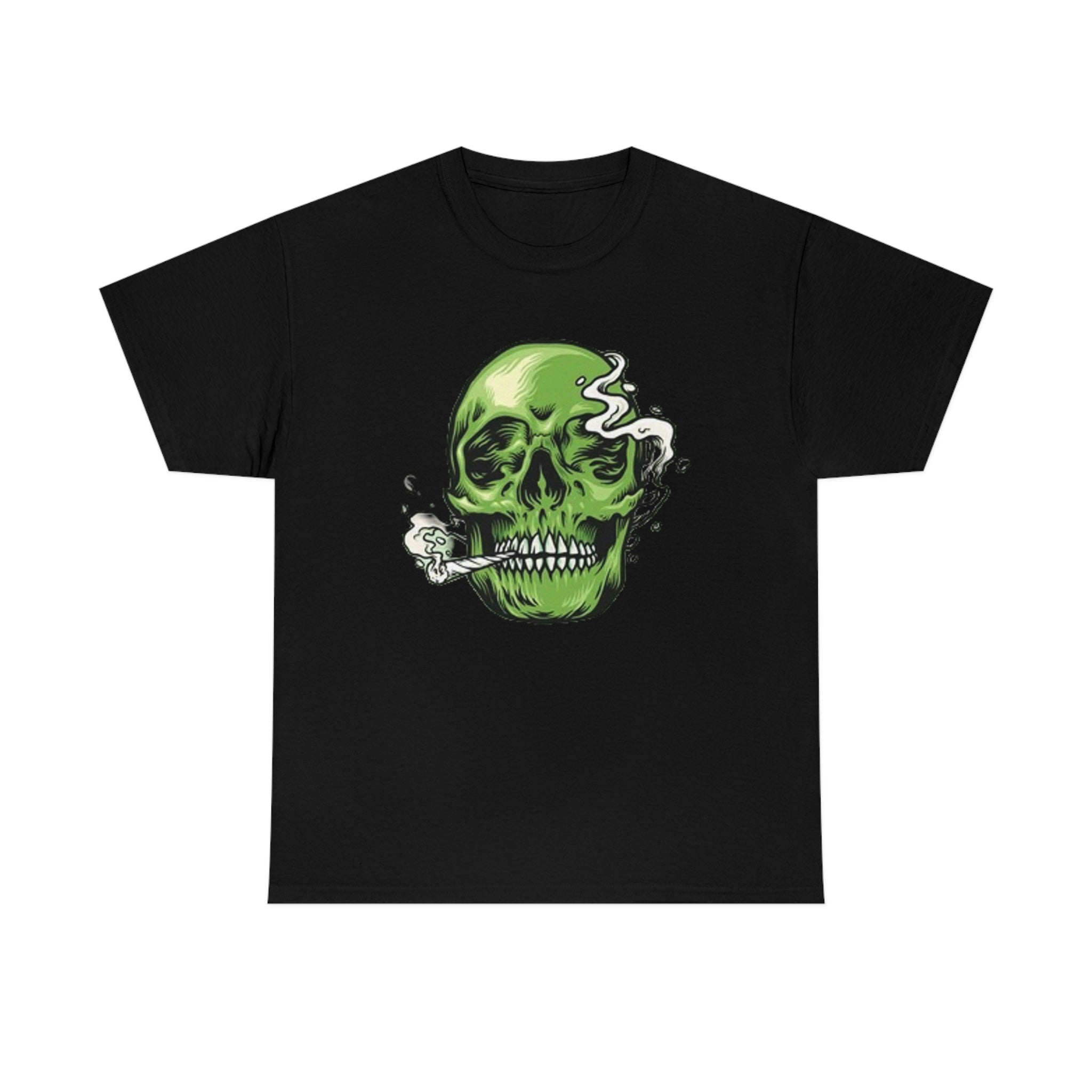 Weed skull- Heavy Cotton Tee