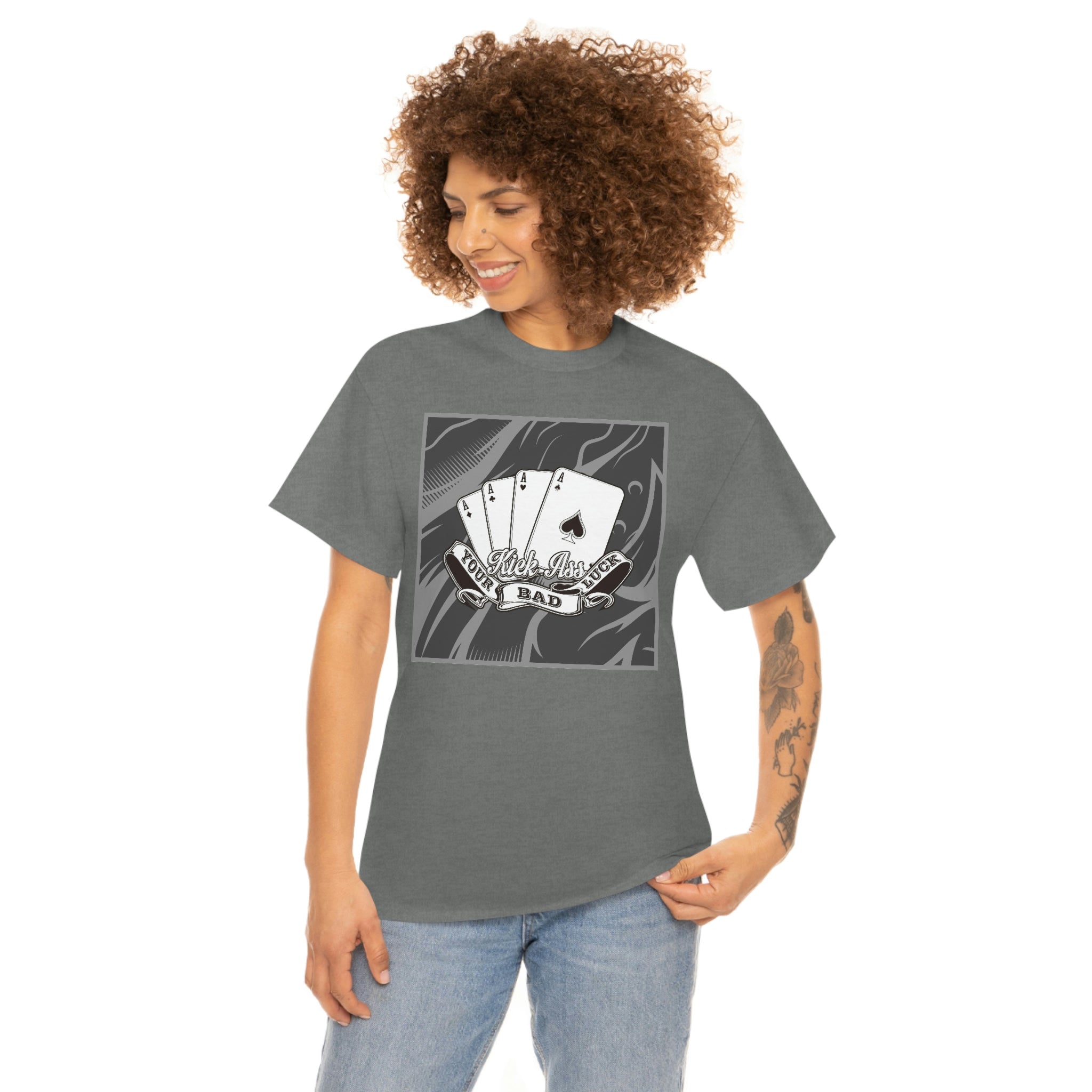 Kick your ass cards- Heavy Cotton Tee