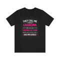 Grandma bad influence-Unisex Jersey Short Sleeve Tee