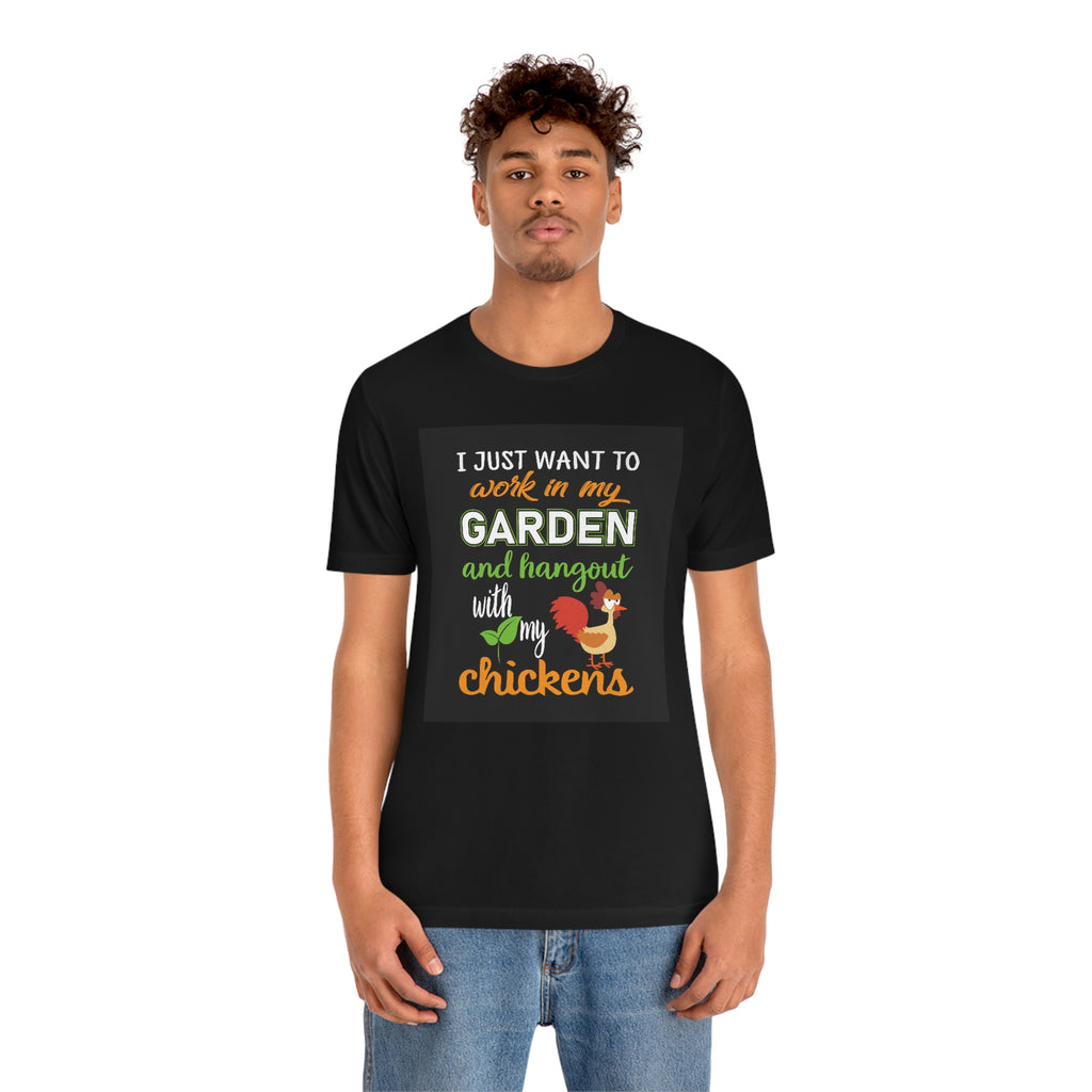 Gardening and chickens-Unisex Jersey Short Sleeve Tee