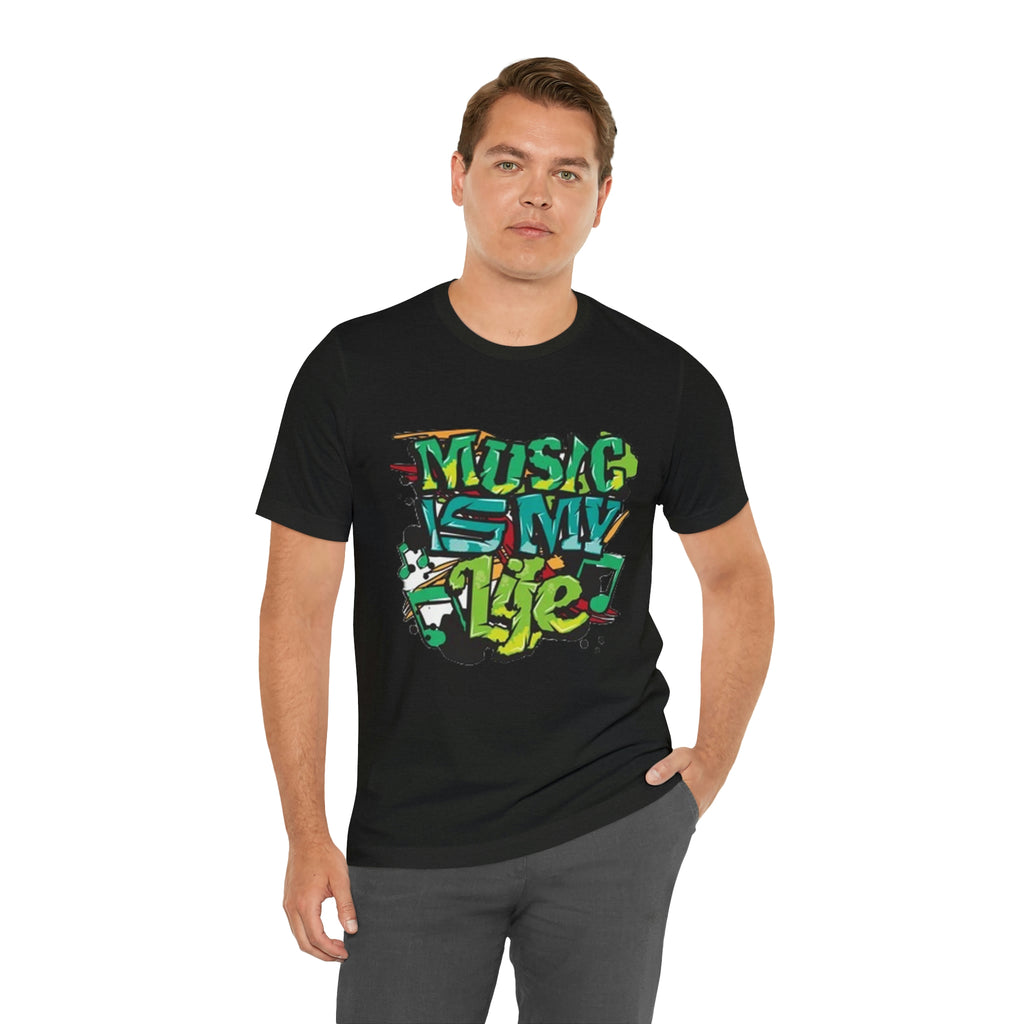 Music is my life- Jersey Short Sleeve Tee
