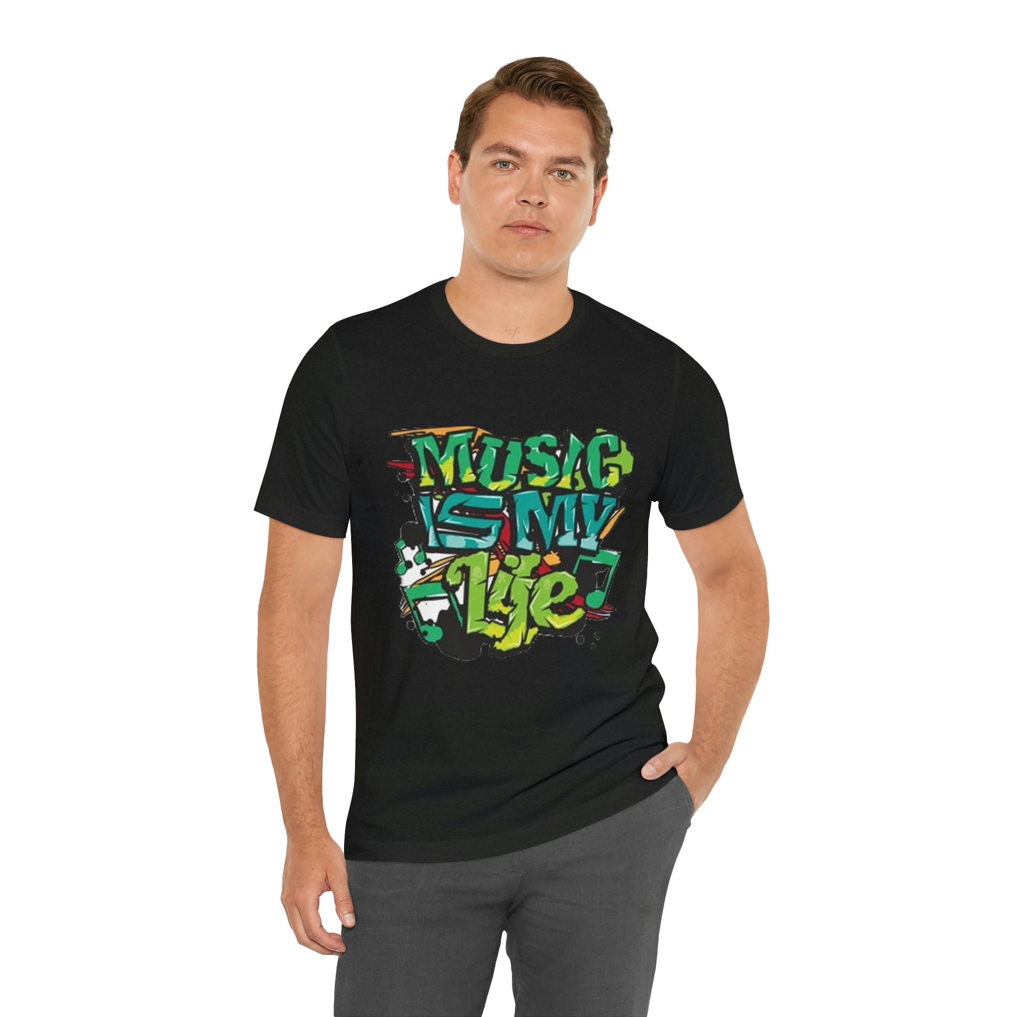Music is my life- Jersey Short Sleeve Tee