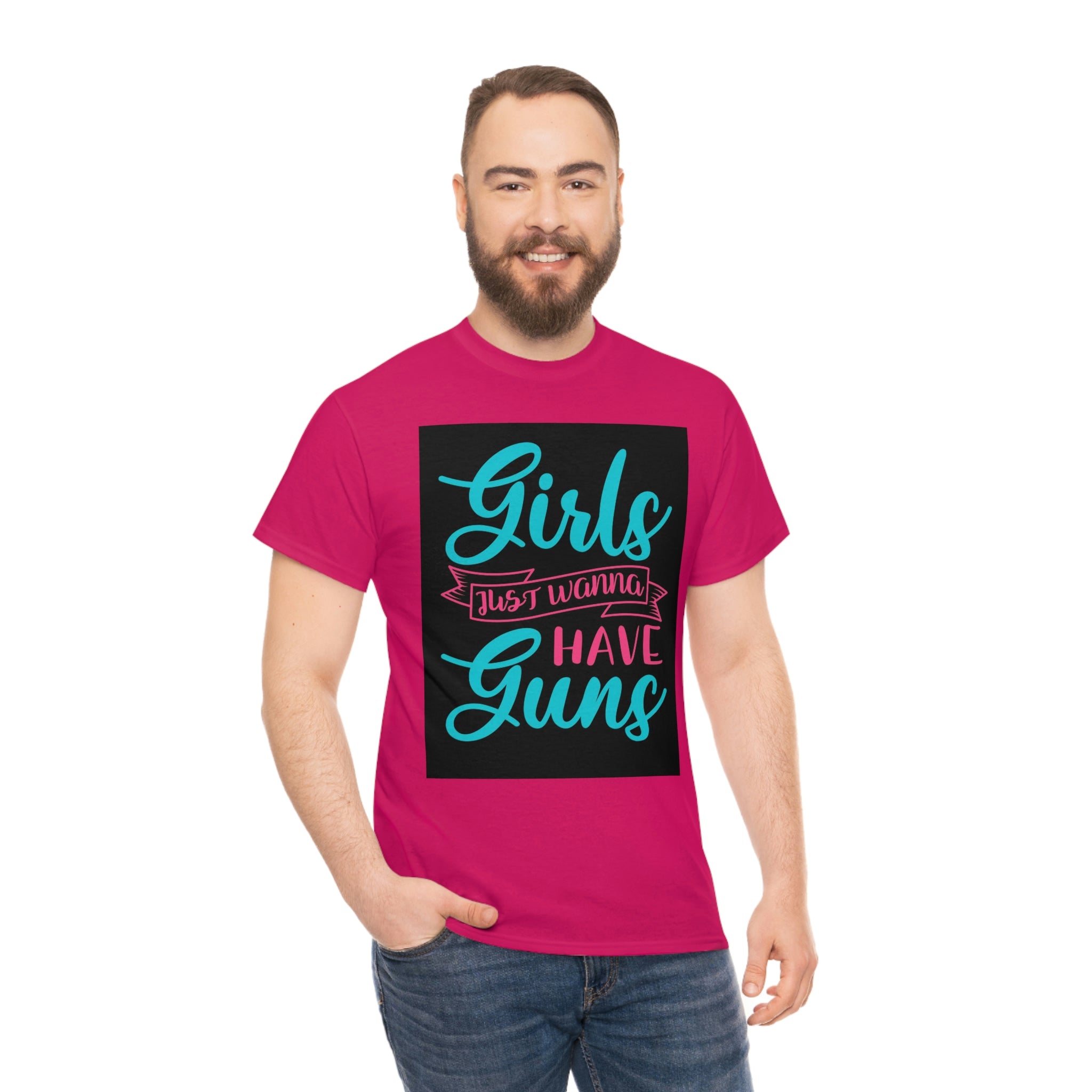 Girls with guns-  Heavy Cotton Tee