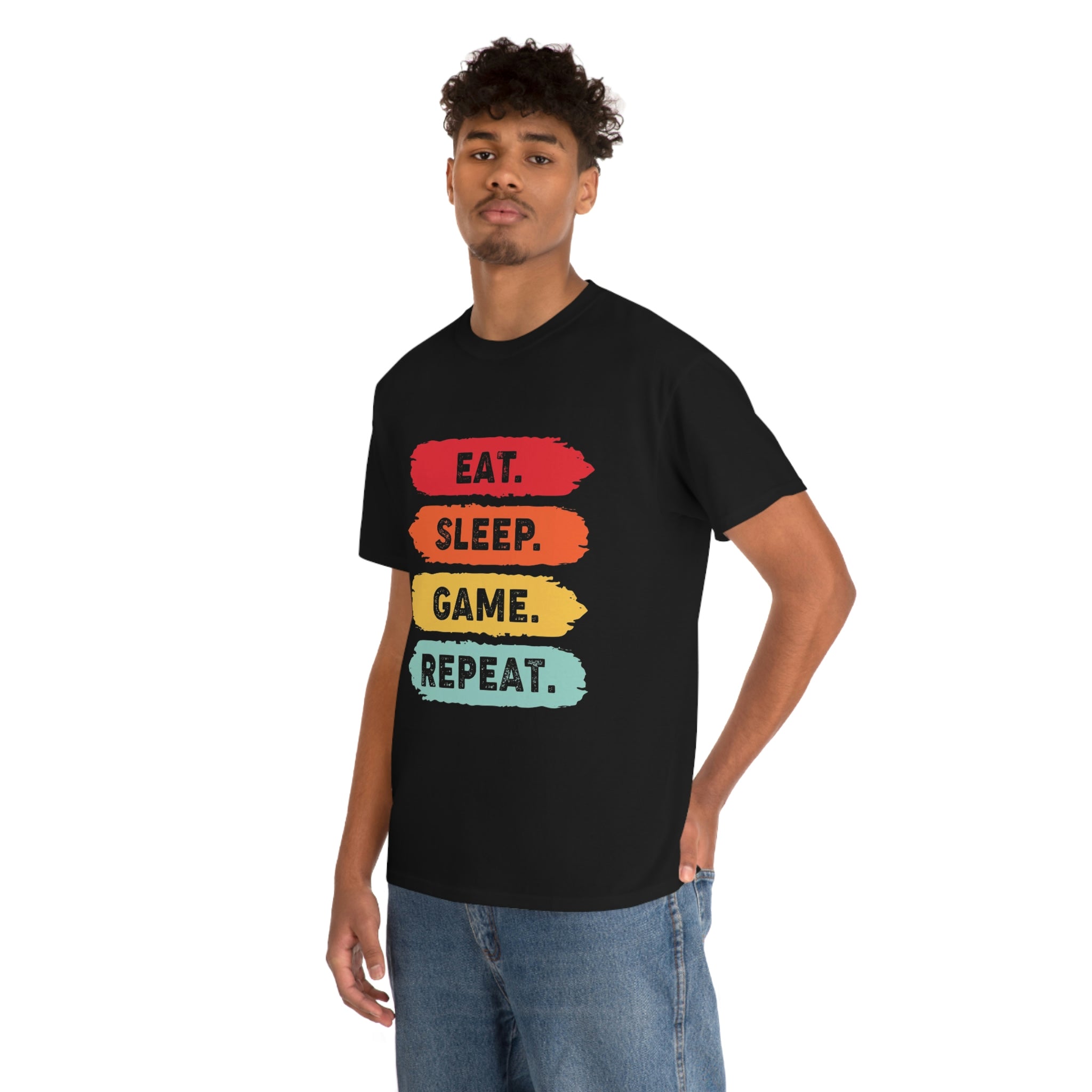 Eat sleep game— Heavy Cotton Tee