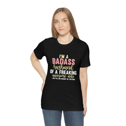 Bad ass husband- Jersey Short Sleeve Tee