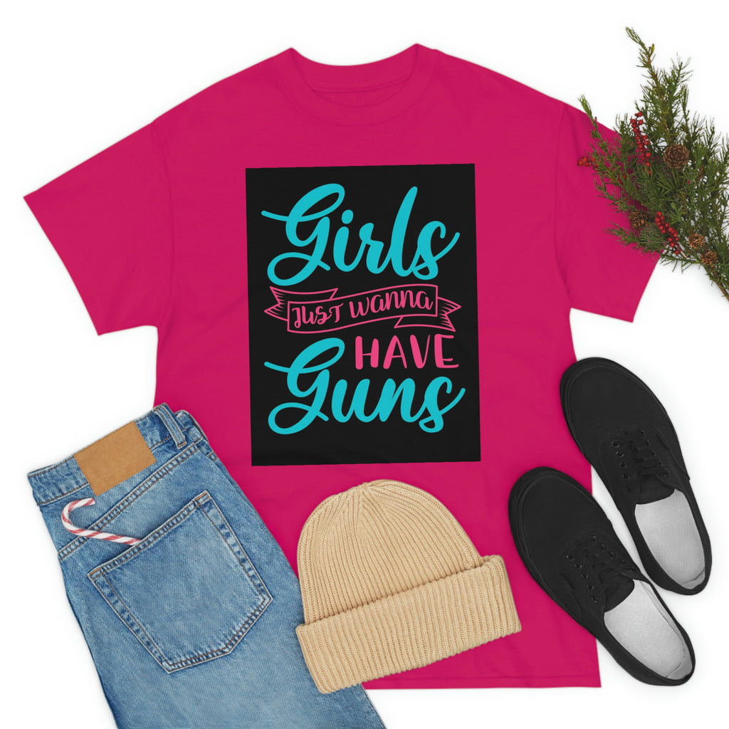 Girls with guns-  Heavy Cotton Tee