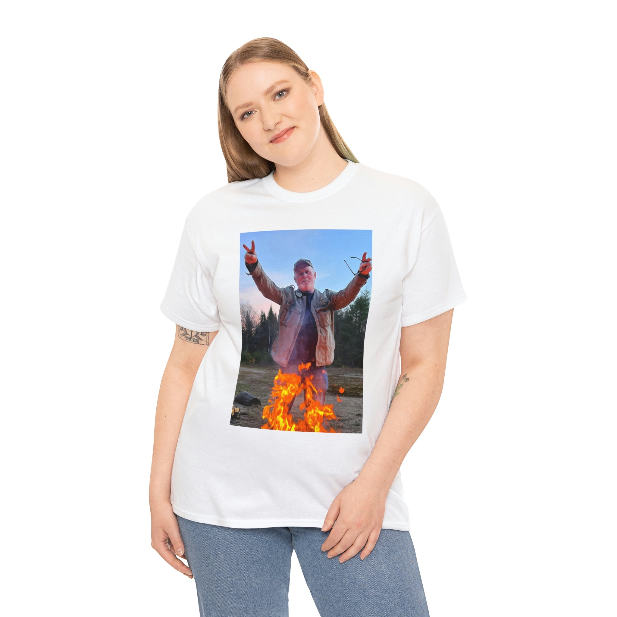 On fire-  Heavy Cotton Tee