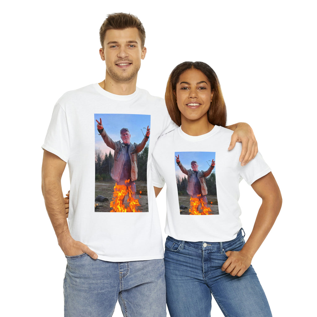 On fire-  Heavy Cotton Tee