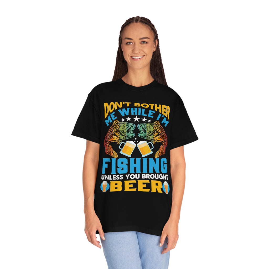 Fishing and beer-  Garment-Dyed T-shirt