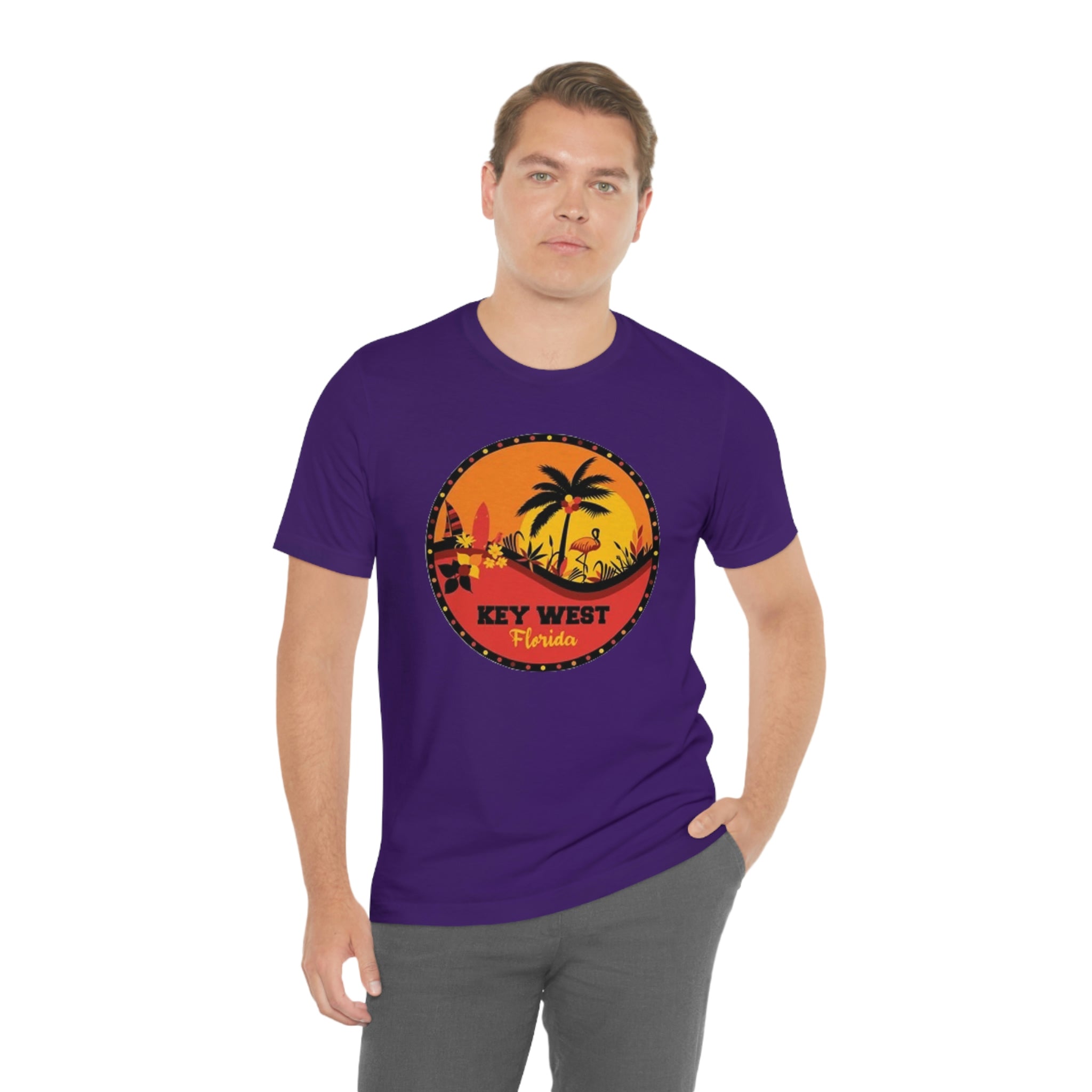 Key west Fl- Unisex Jersey Short Sleeve Tee