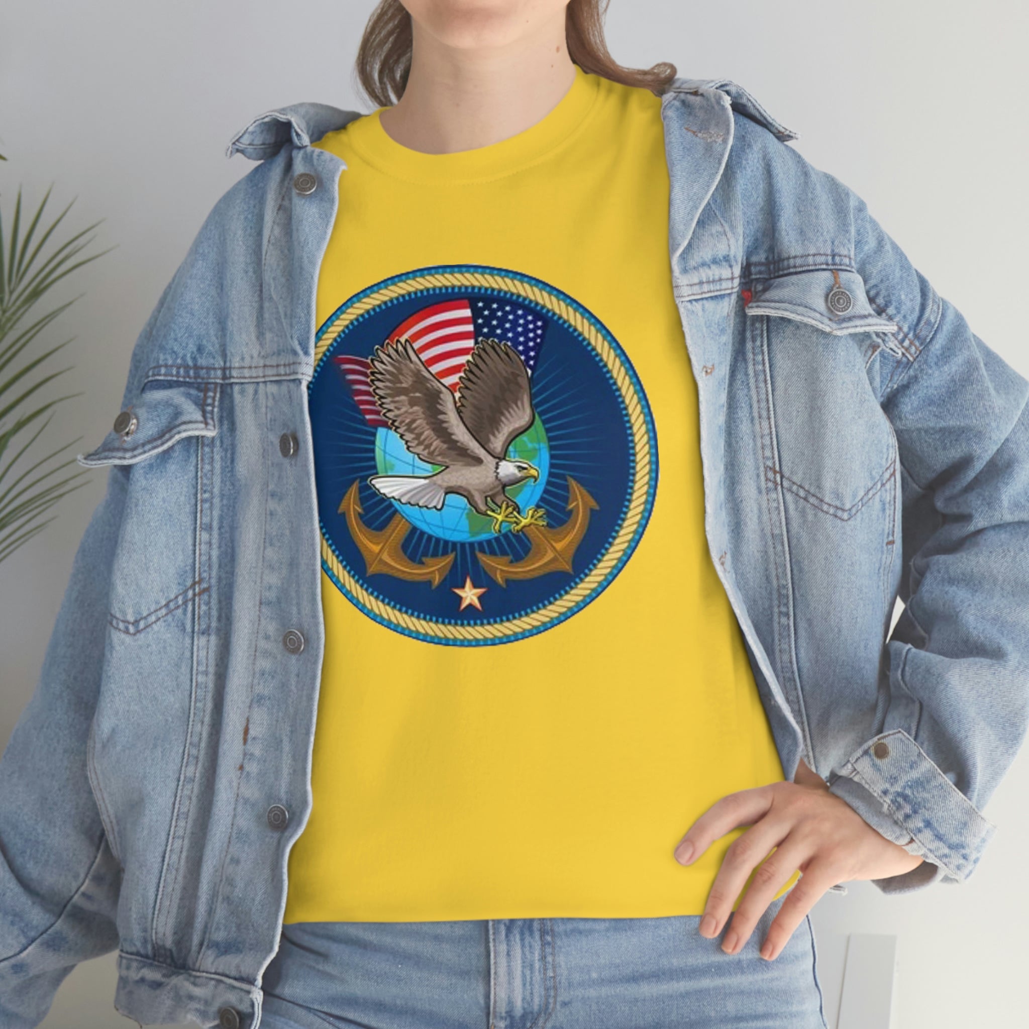 Navy- Unisex Heavy Cotton Tee