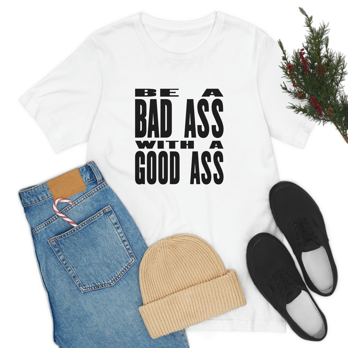 Bad ass with - Jersey Short Sleeve Tee