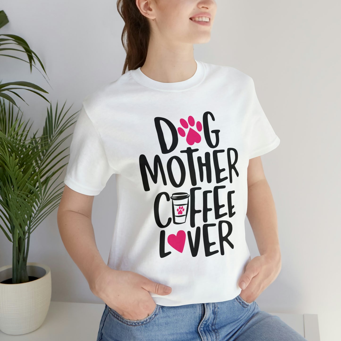 Dog mother coffee lover- Jersey Short Sleeve Tee