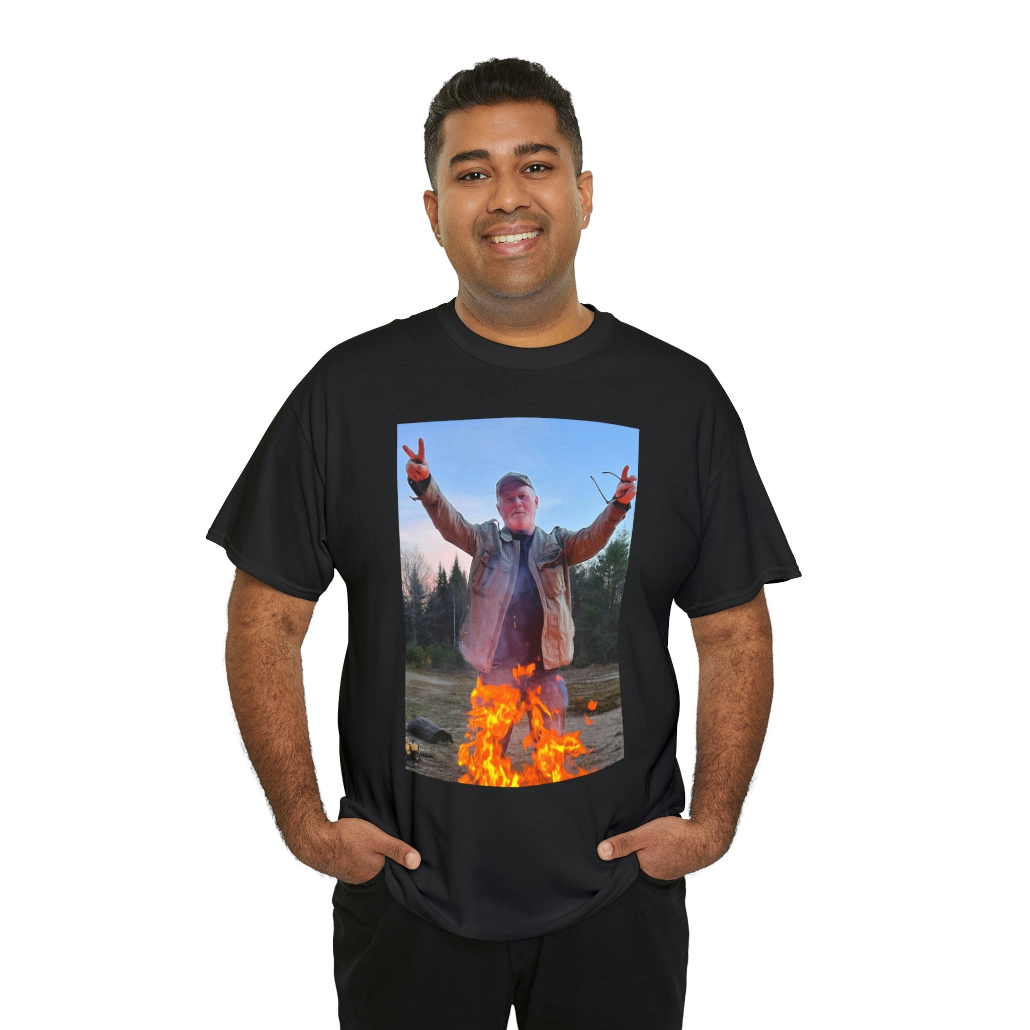 On fire-  Heavy Cotton Tee