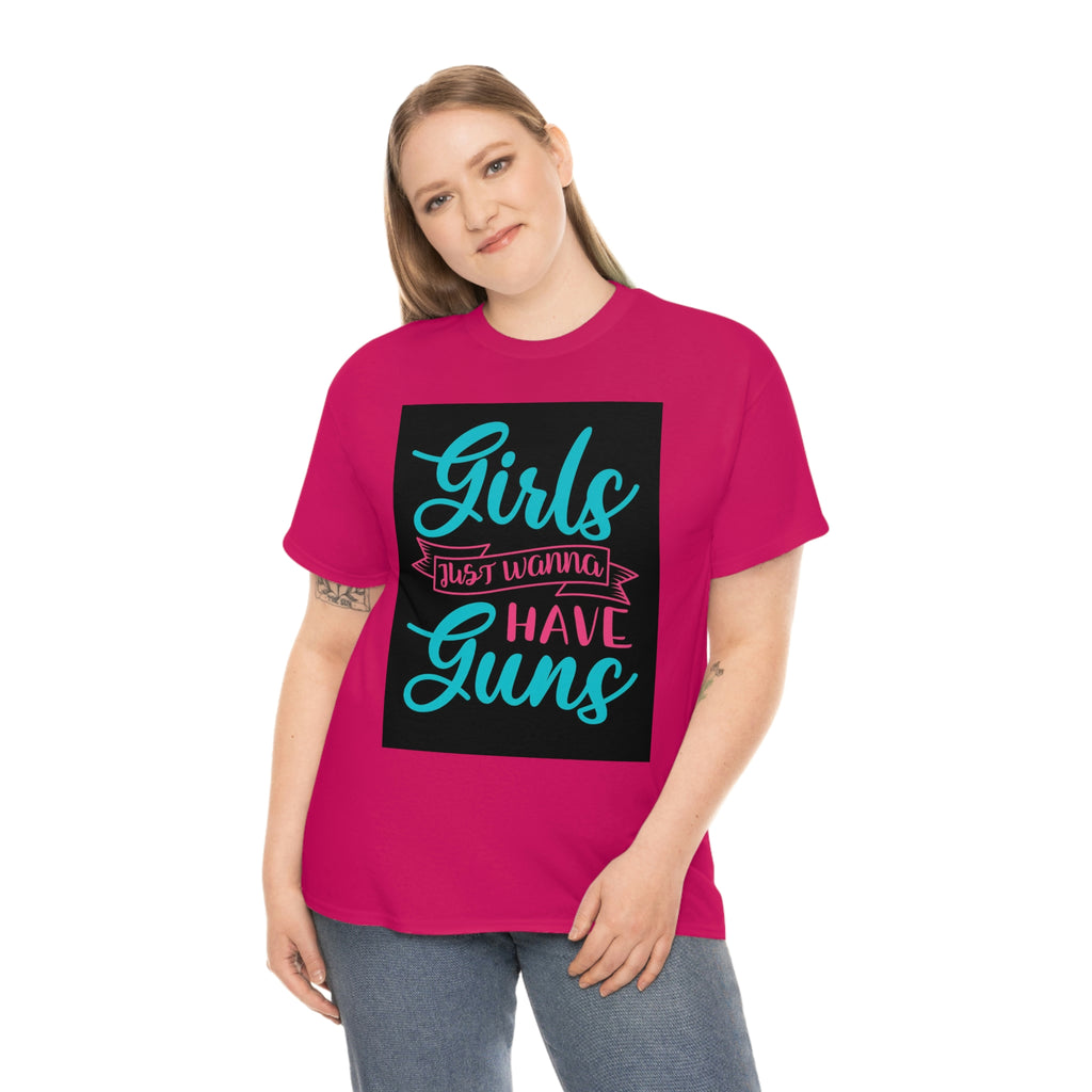 Girls with guns-  Heavy Cotton Tee
