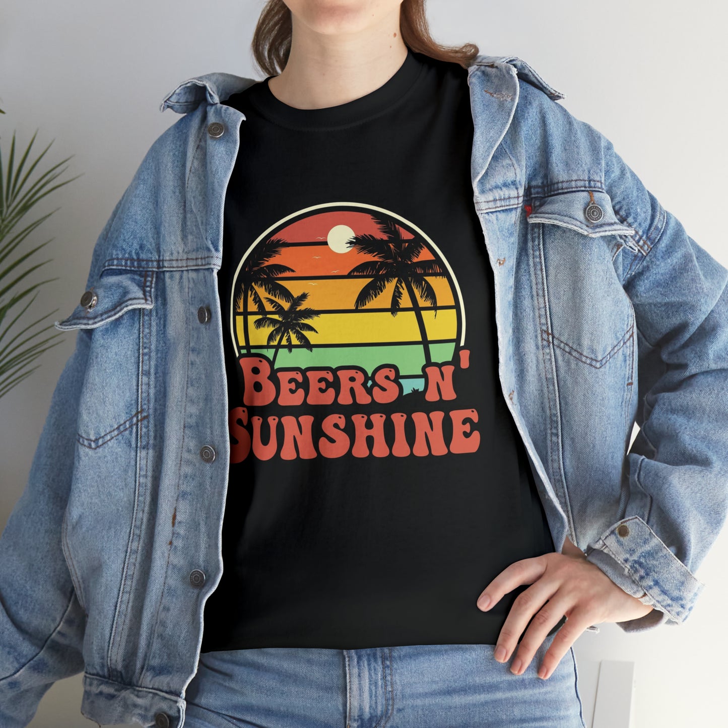 Beer and sunshine- Heavy Cotton Tee