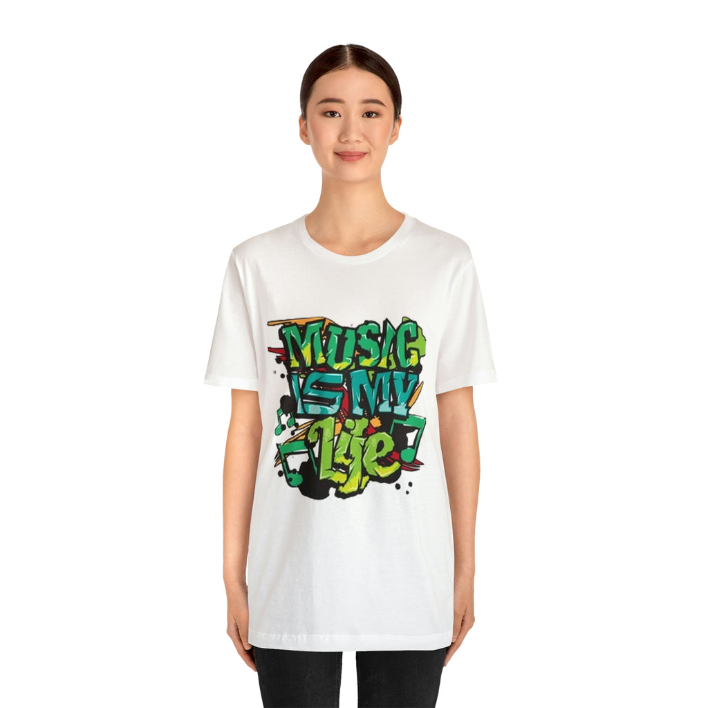 Music is my life- Jersey Short Sleeve Tee
