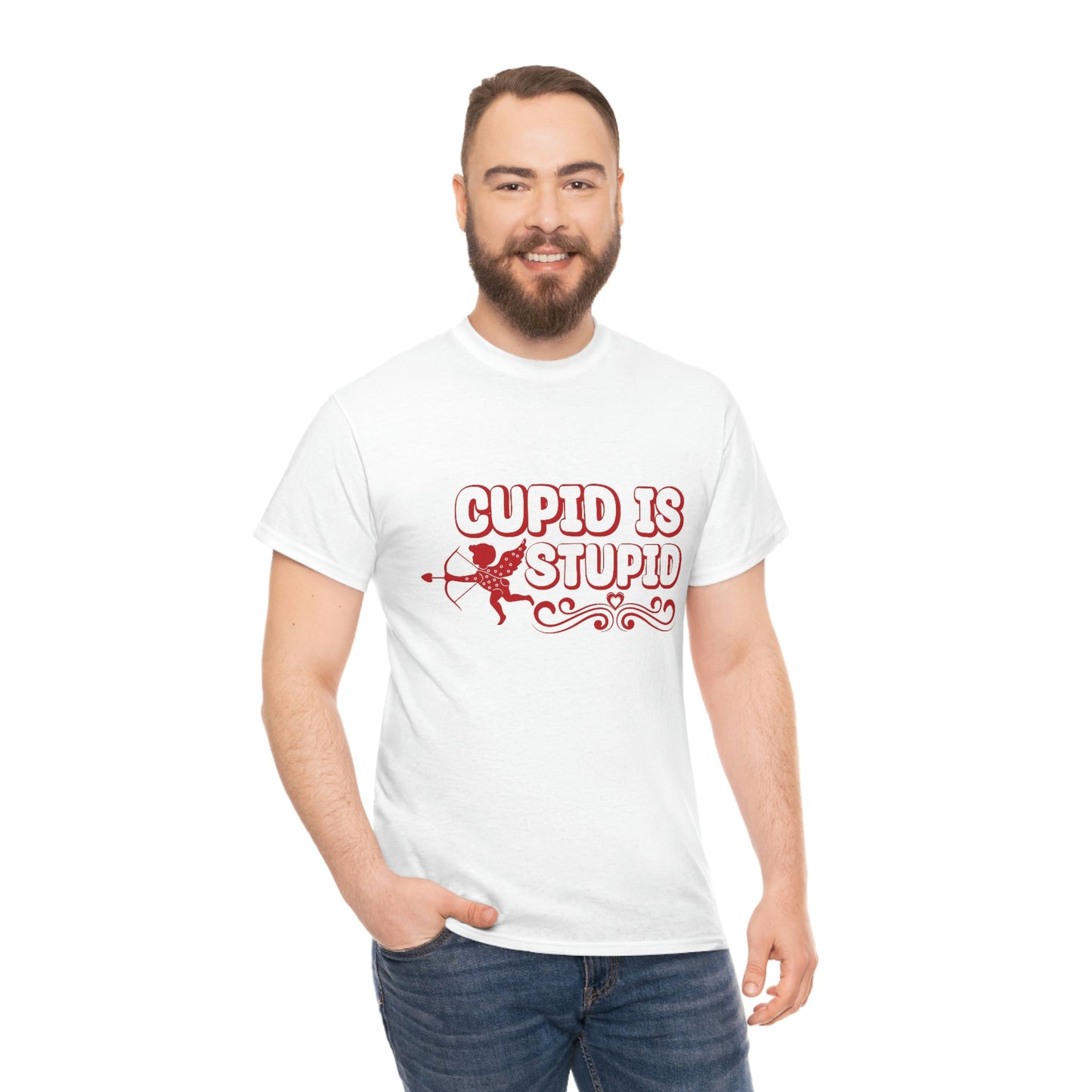 Cupid is stupid- Unisex Heavy Cotton Tee