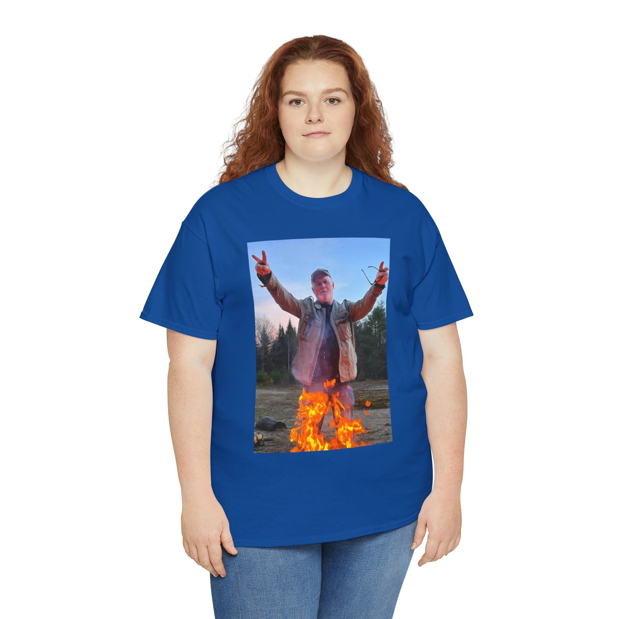 On fire-  Heavy Cotton Tee