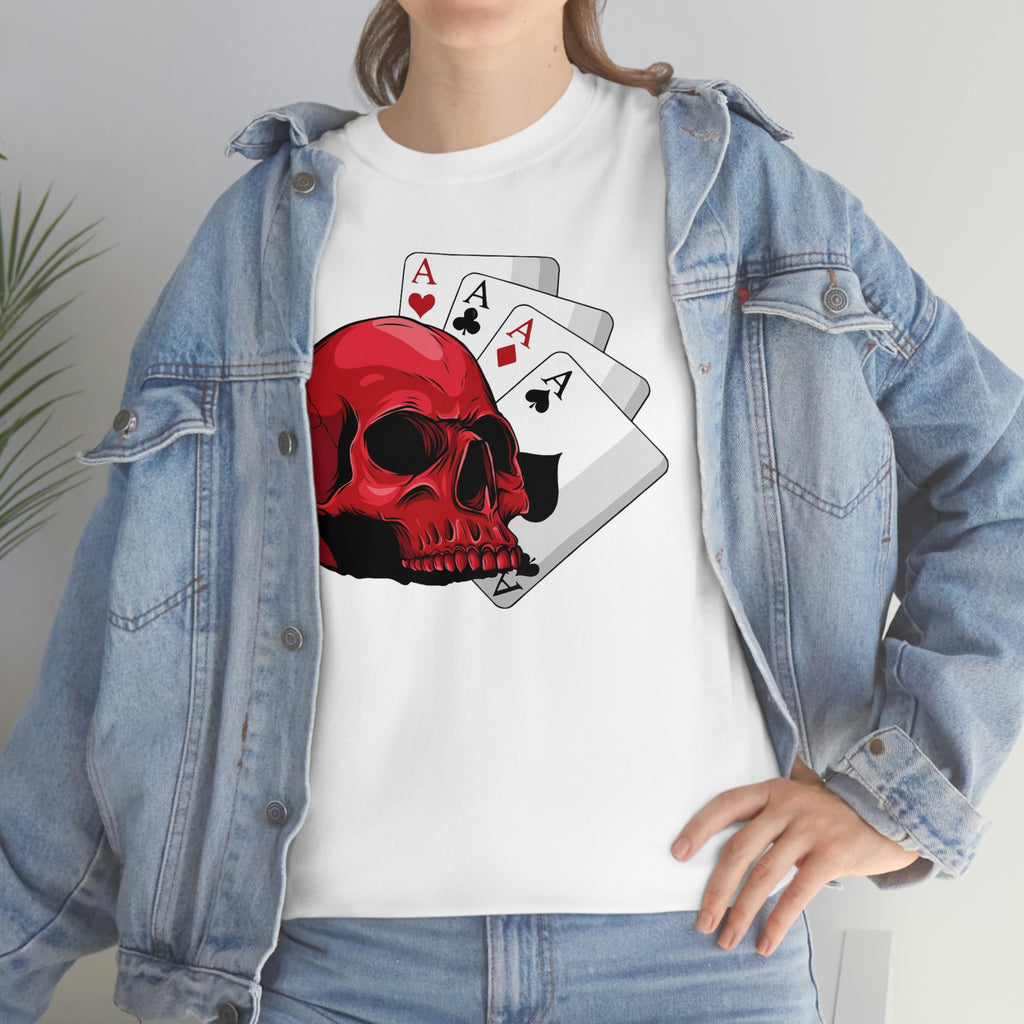 Poker skull-  Heavy Cotton Tee