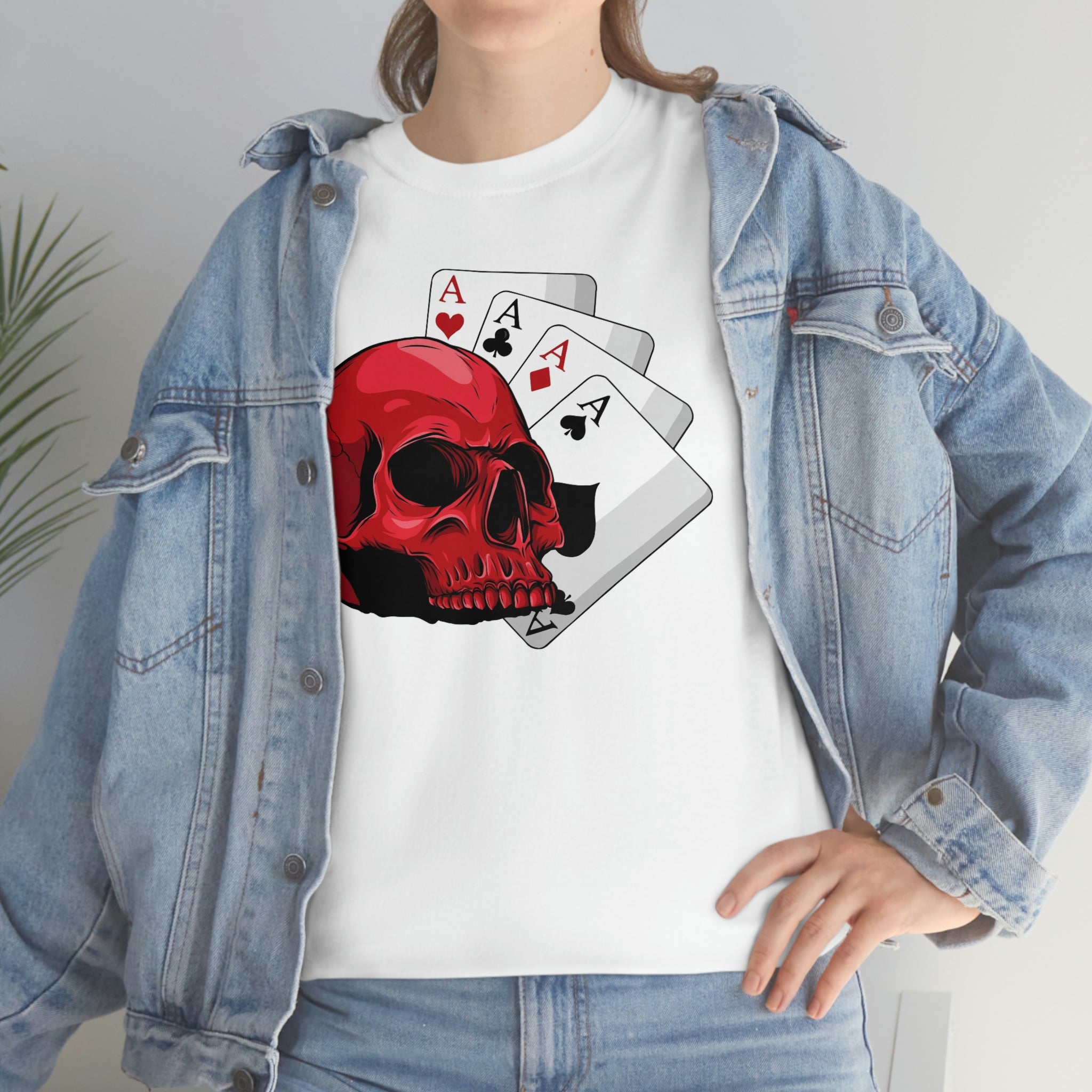 Poker skull-  Heavy Cotton Tee