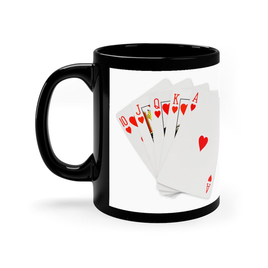 11oz Black cards coffee Mug