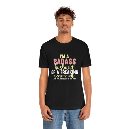 Bad ass husband- Jersey Short Sleeve Tee