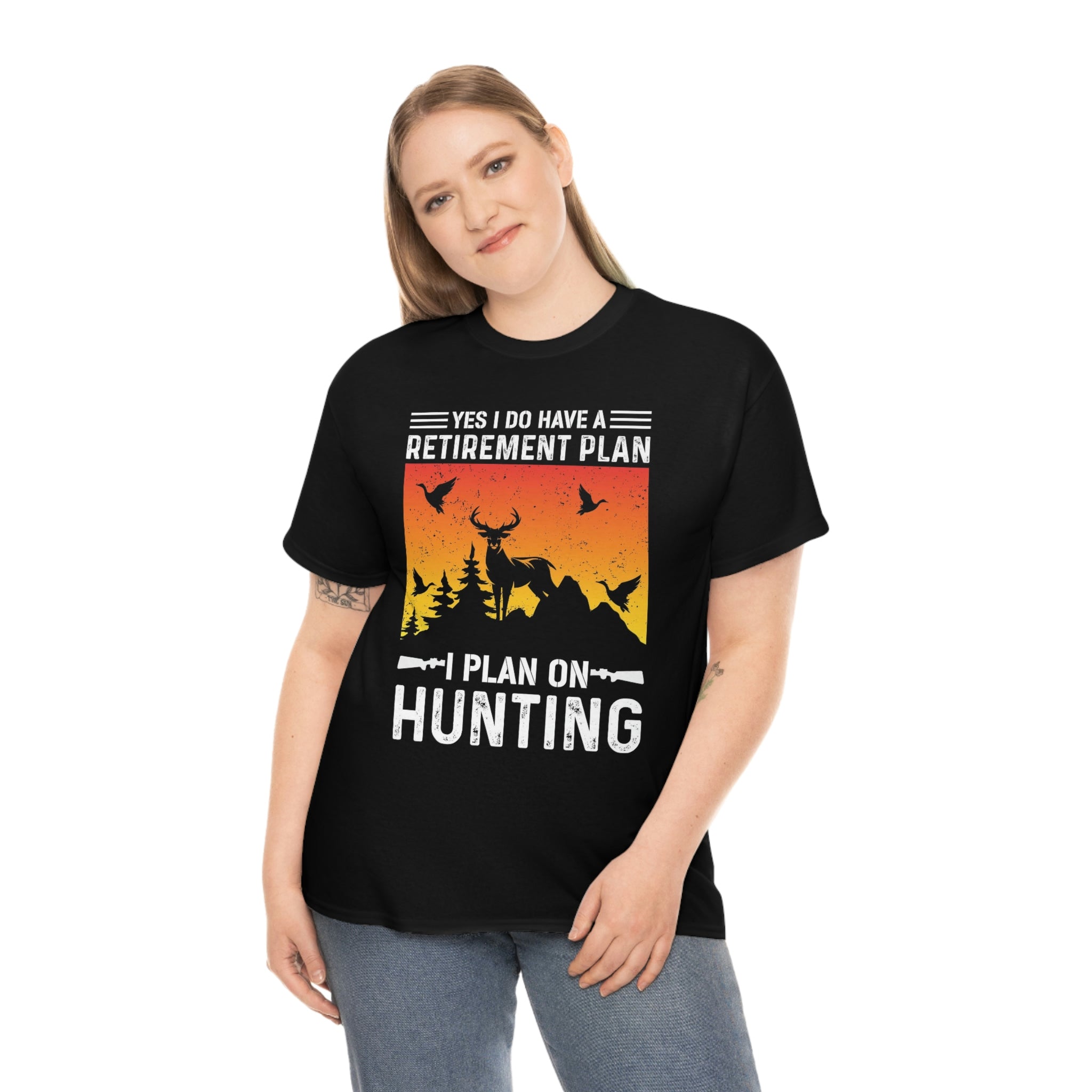 Hunting and retire-Heavy Cotton Tee