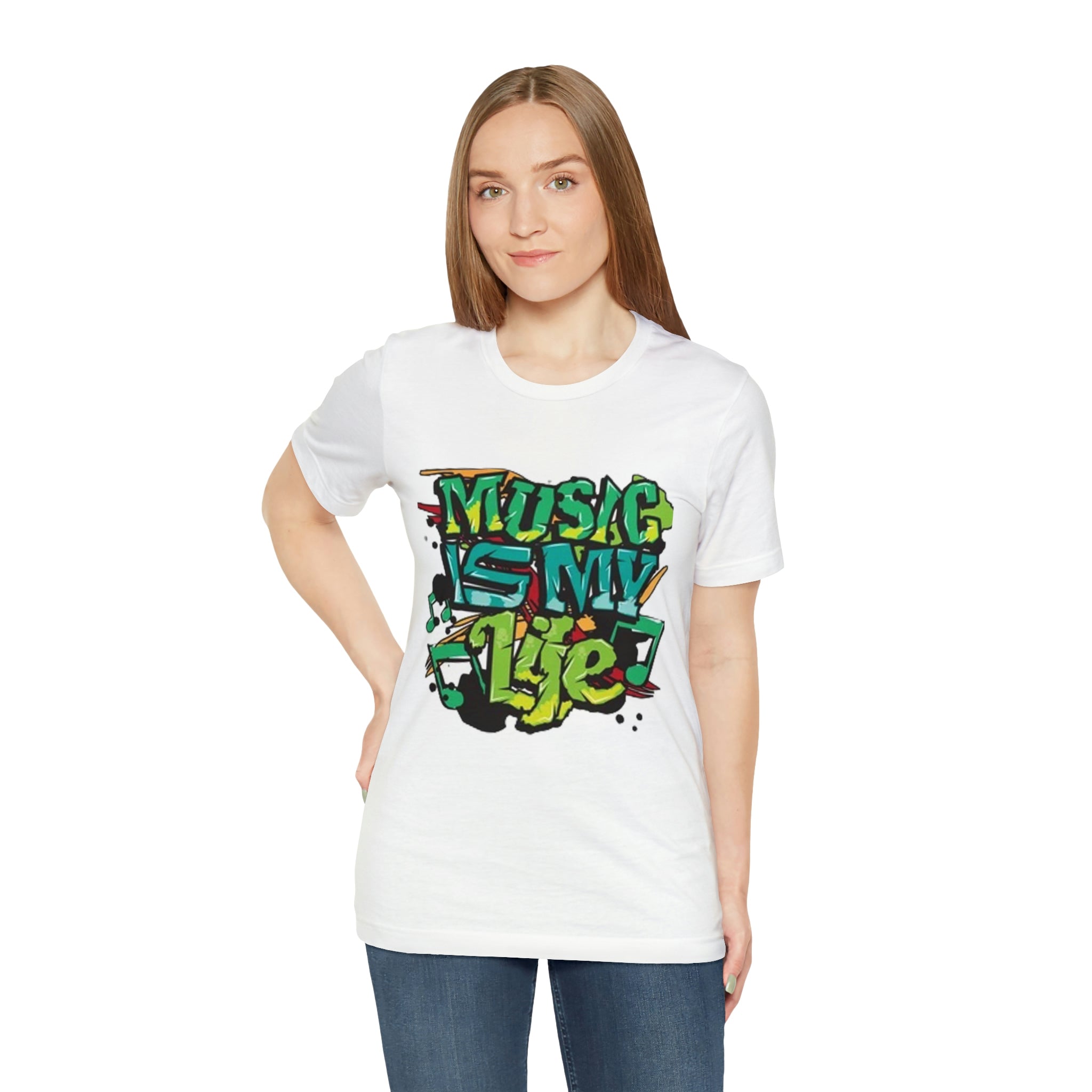 Music is my life- Jersey Short Sleeve Tee