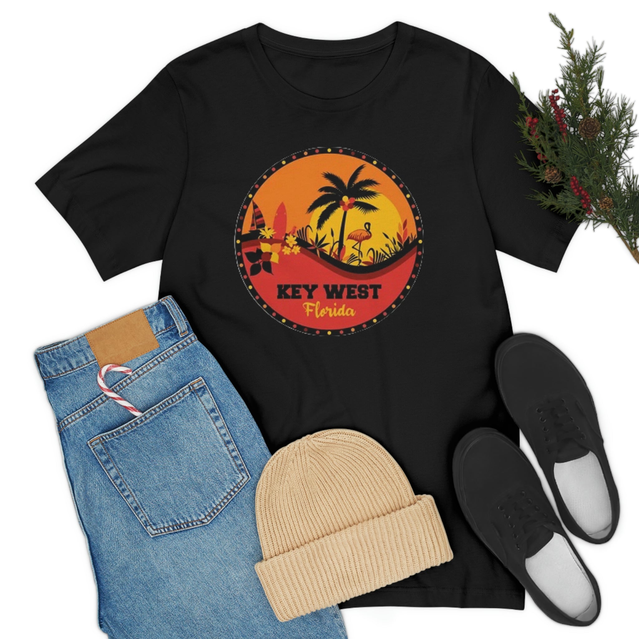 Key west Fl- Unisex Jersey Short Sleeve Tee
