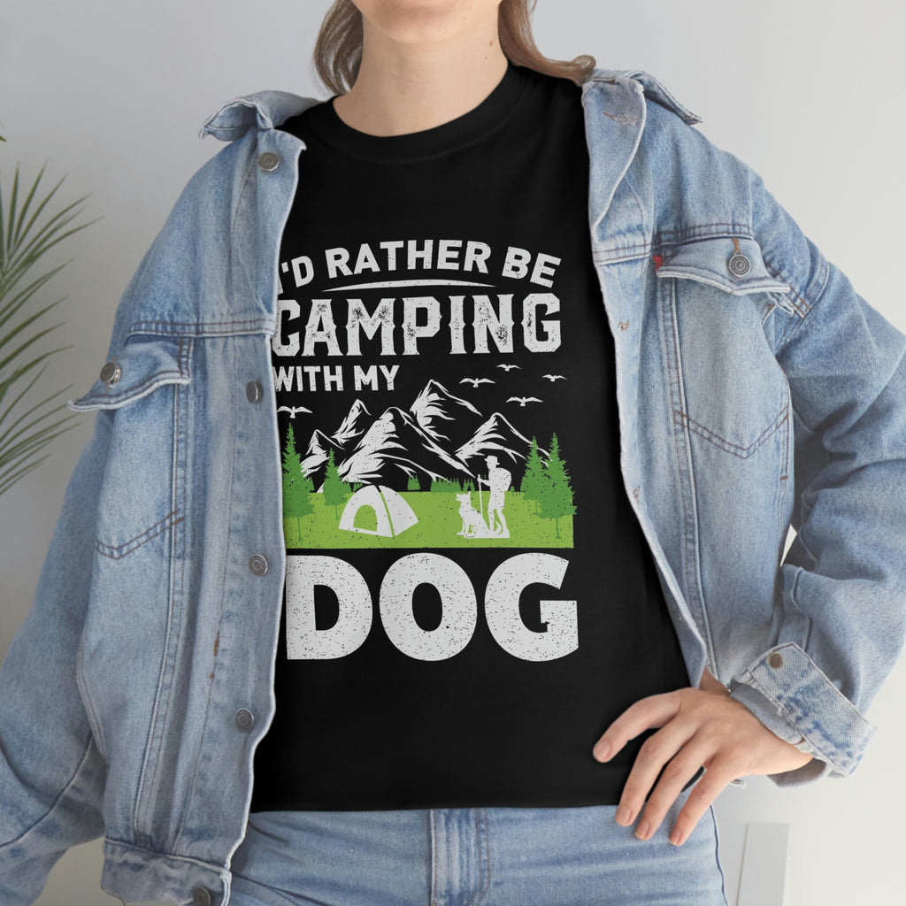 Rather be camping- Unisex Heavy Cotton Tee