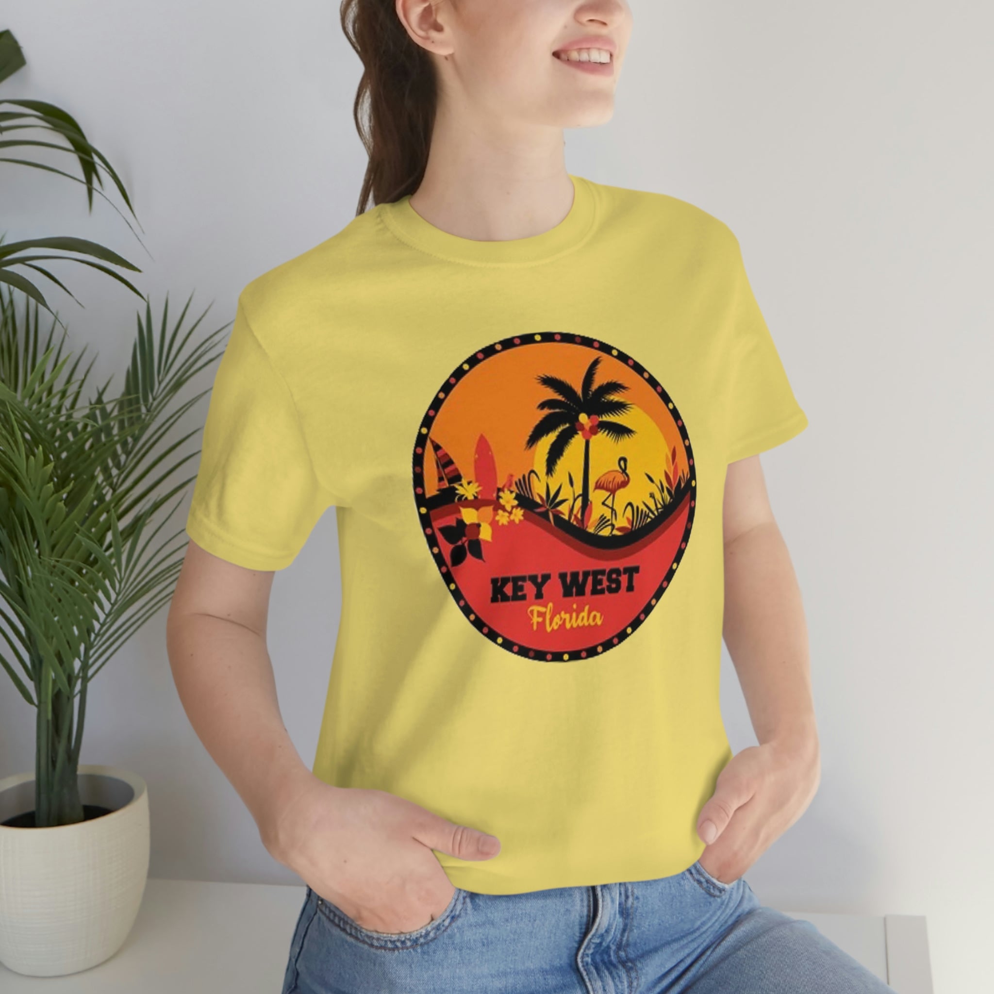 Key west Fl- Unisex Jersey Short Sleeve Tee