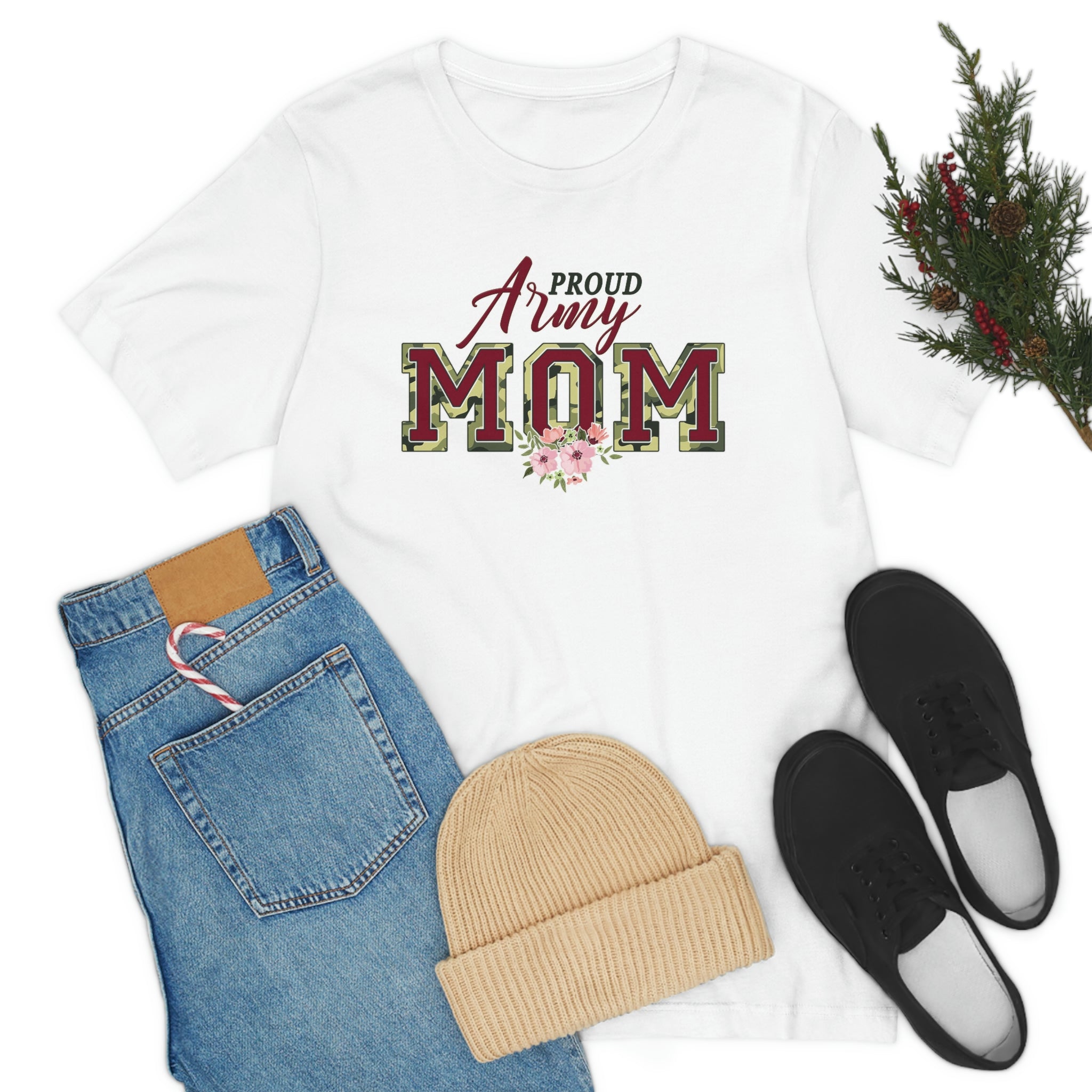 Proud army mom— Jersey Short Sleeve Tee