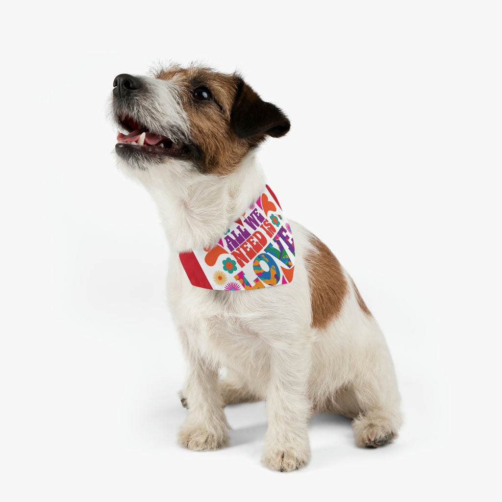 All we need is love- Pet Bandana Collar