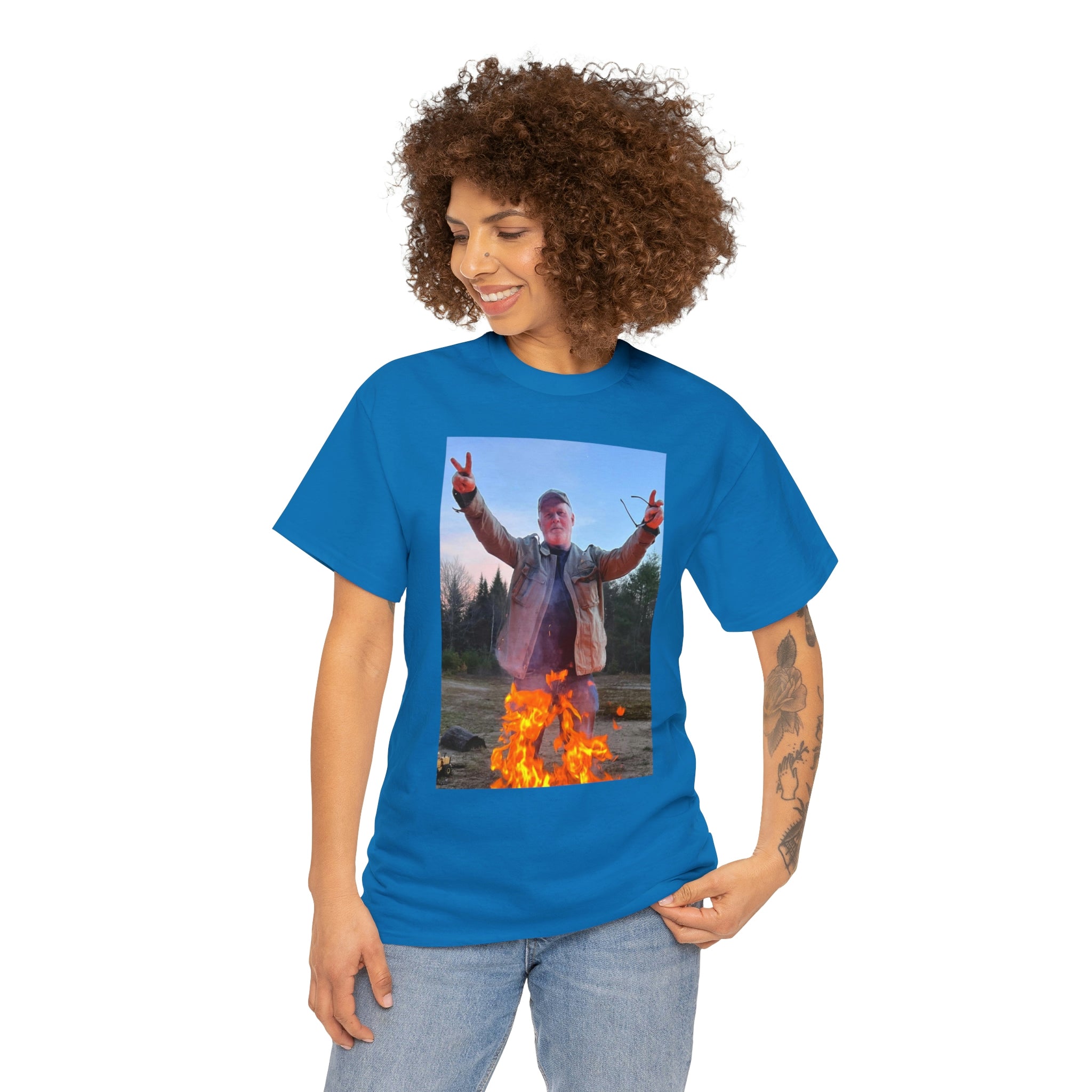 On fire-  Heavy Cotton Tee
