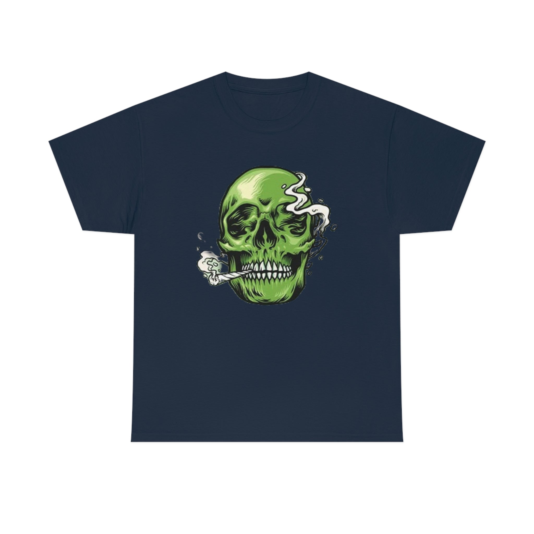 Weed skull- Heavy Cotton Tee