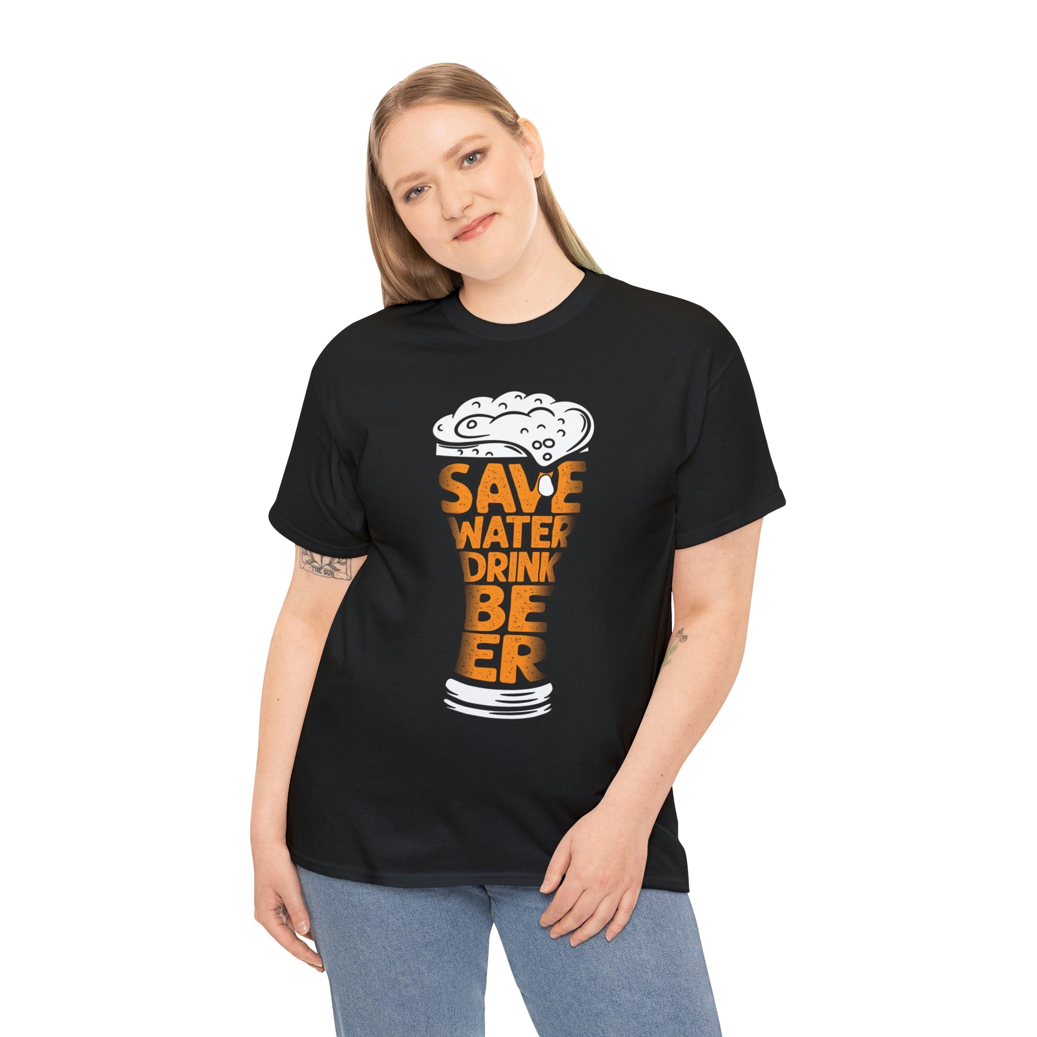 Save water drink beer- Heavy Cotton Tee