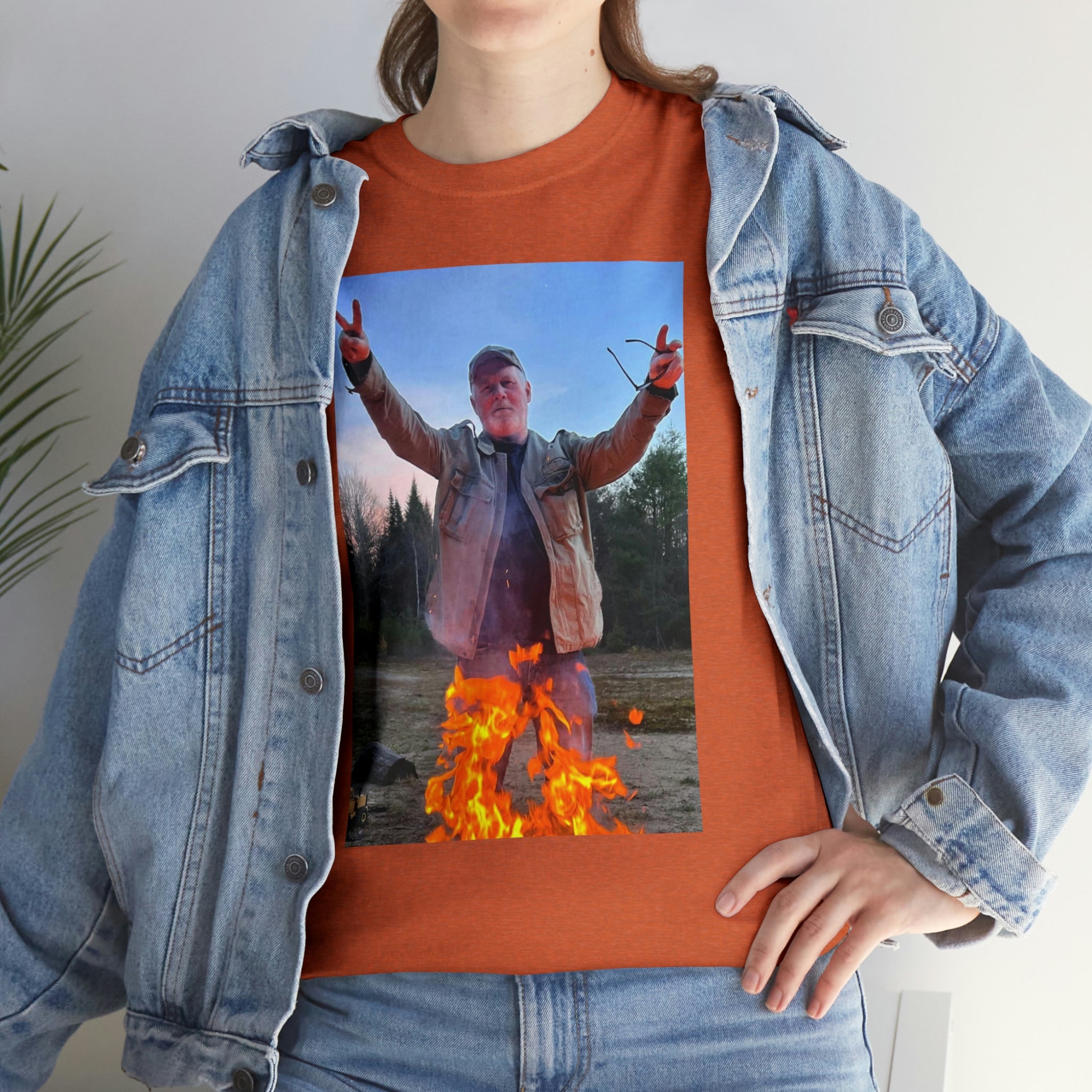 On fire-  Heavy Cotton Tee