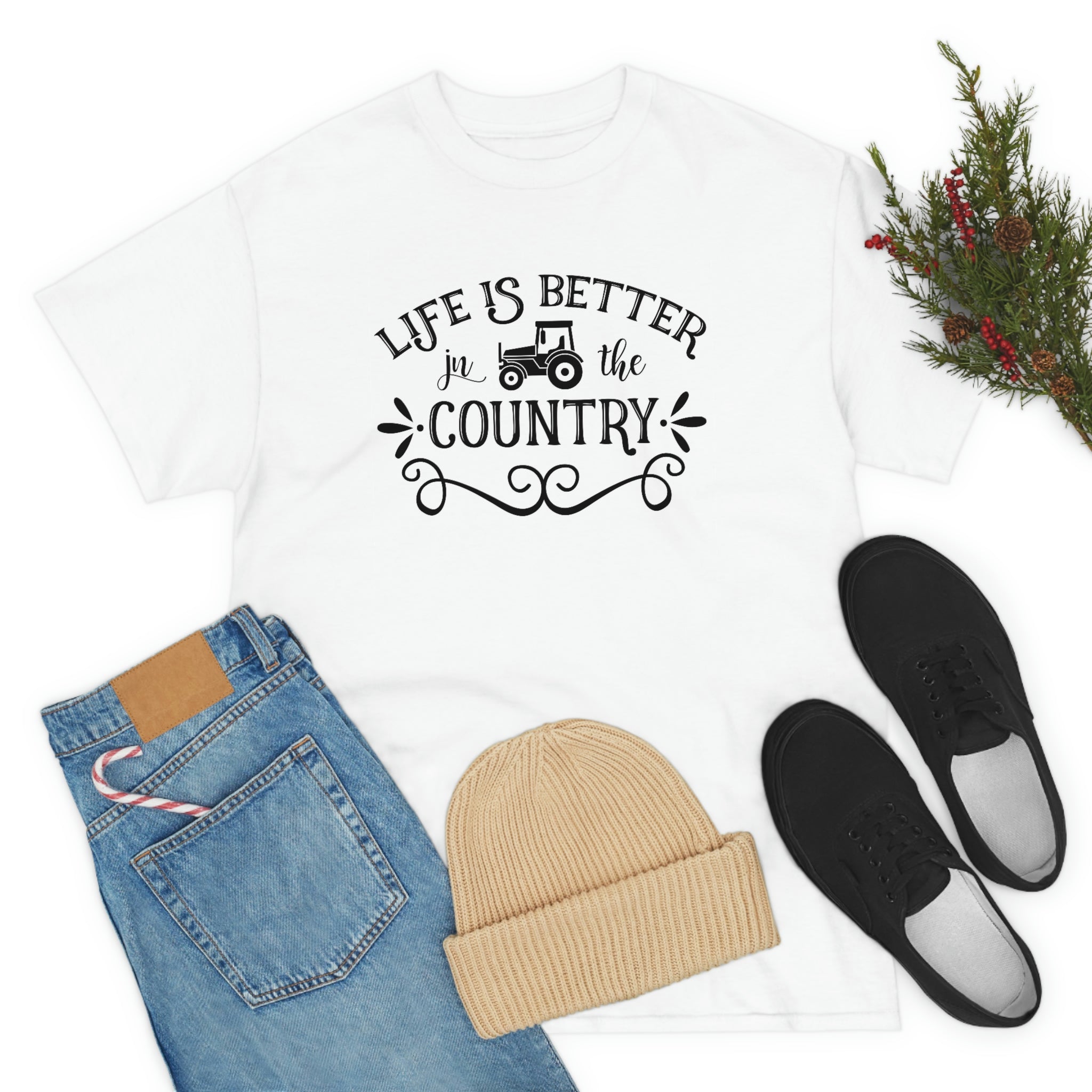 Life is better in the country-Unisex Heavy Cotton Tee