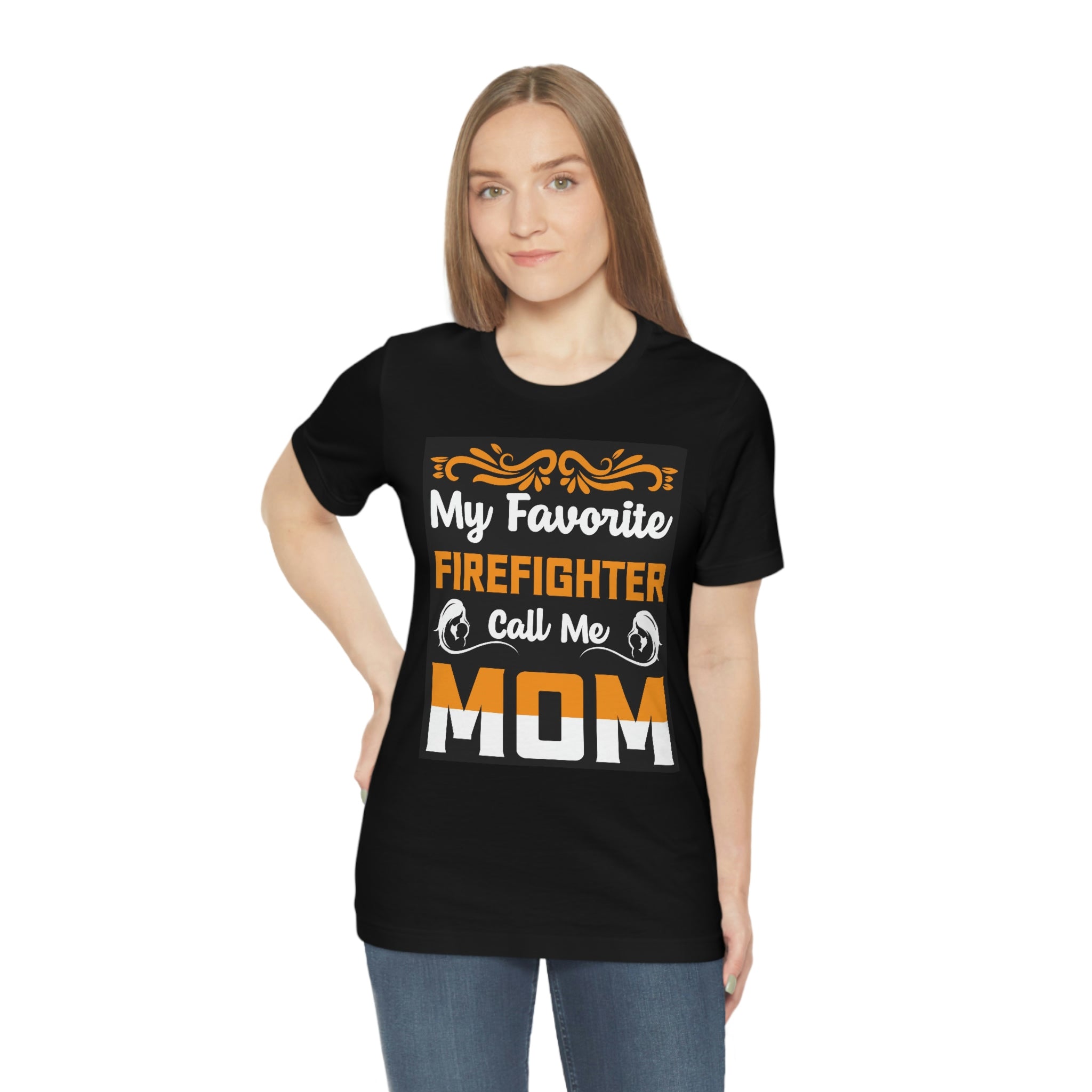 Firefighter mom- Unisex Jersey Short Sleeve Tee