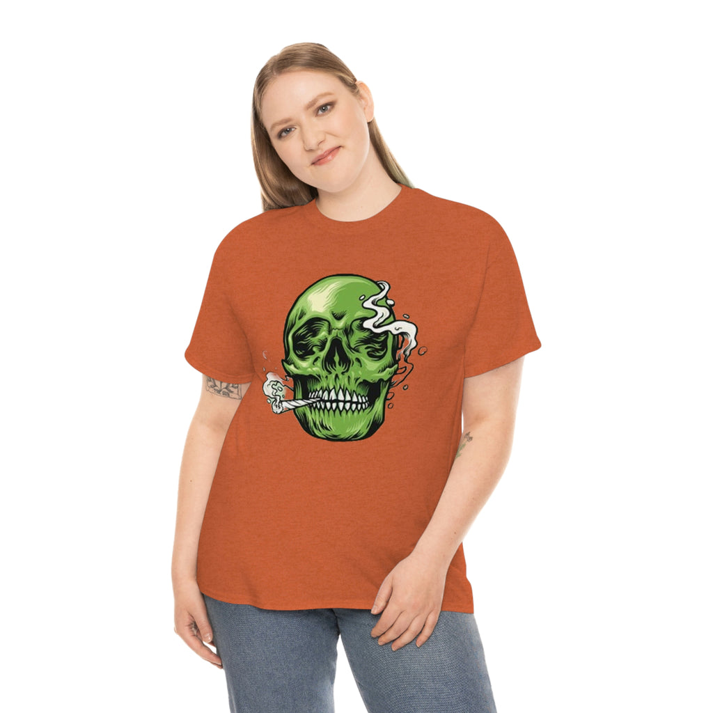 Weed skull- Heavy Cotton Tee