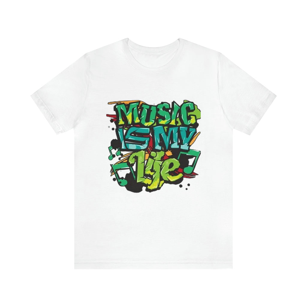 Music is my life- Jersey Short Sleeve Tee