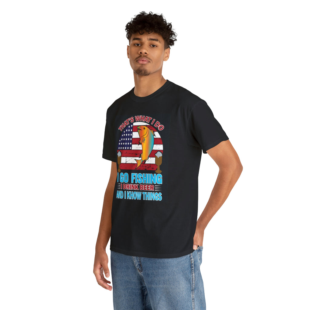 Drink fish and know things- Heavy Cotton Tee