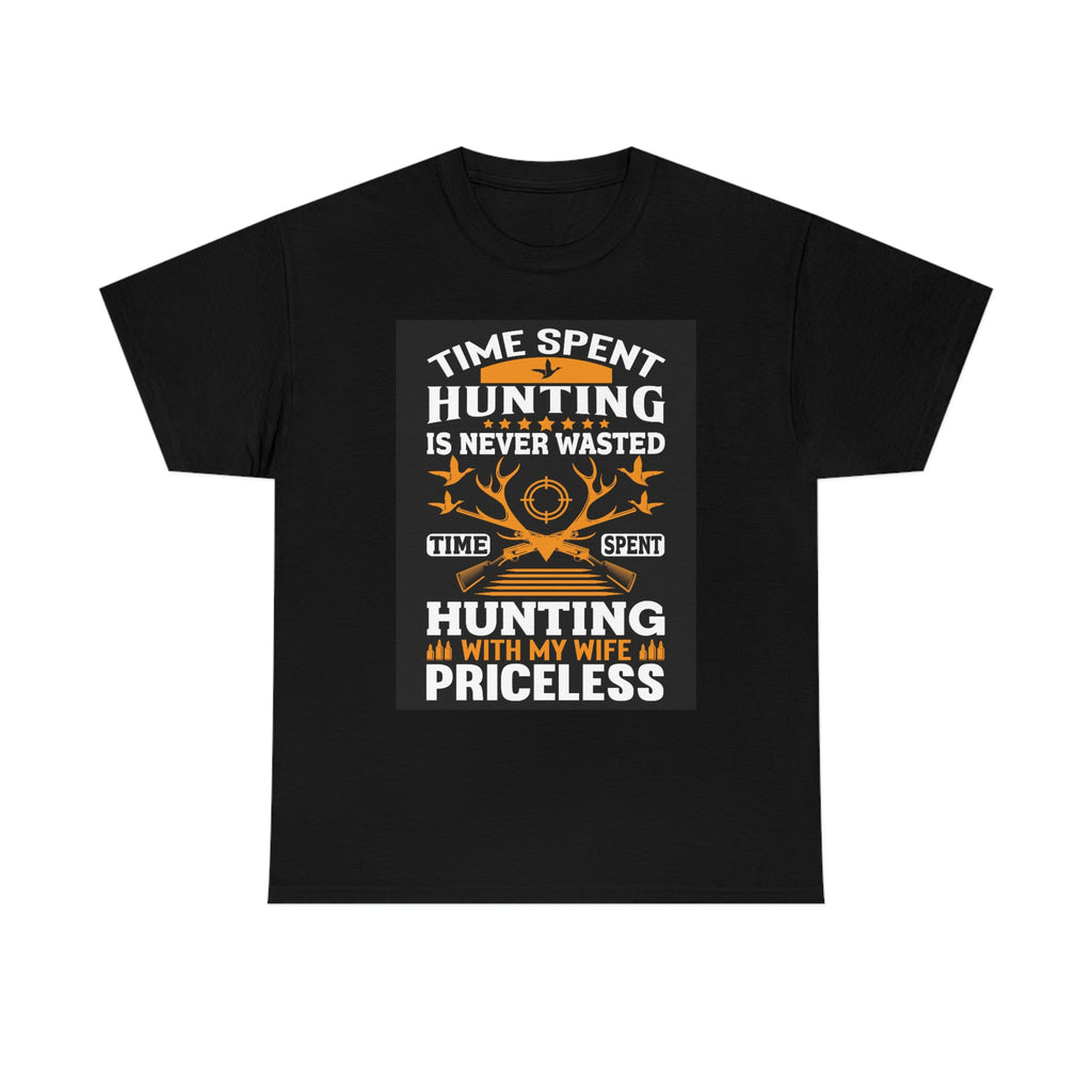 Hunting with wife- Unisex Heavy Cotton Tee